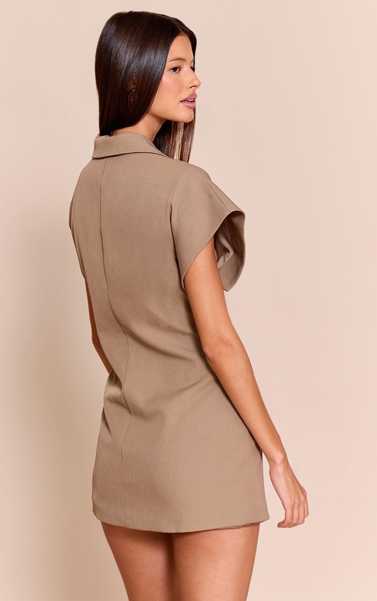 Mushroom Oversized Boxy Cap Sleeve Vest Product Image