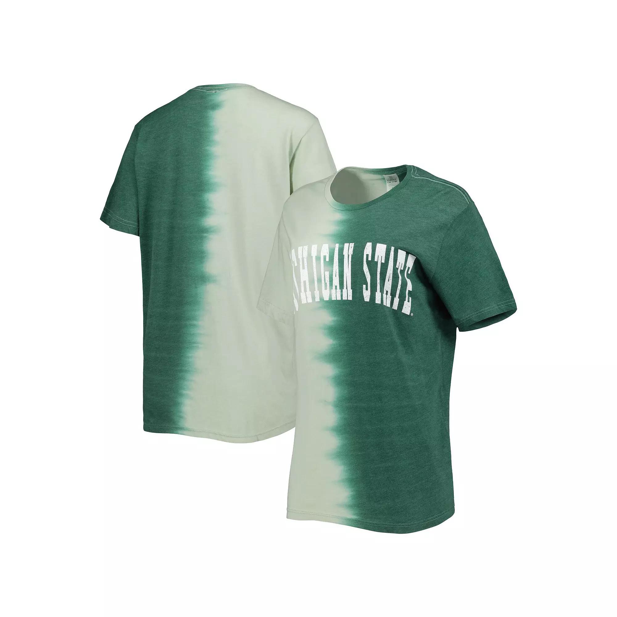 Women's Gameday Couture Green Michigan State Spartans Find Your Groove Split-Dye T-Shirt,  Product Image