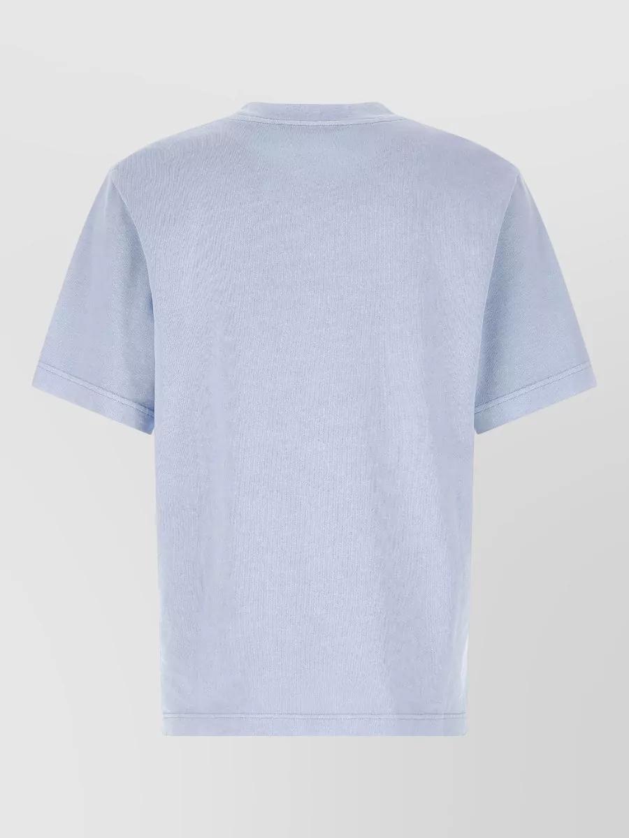 JACQUEMUS Mens Blue Pigmento Log-embroidered Cotton T-shirt Xl Product Image
