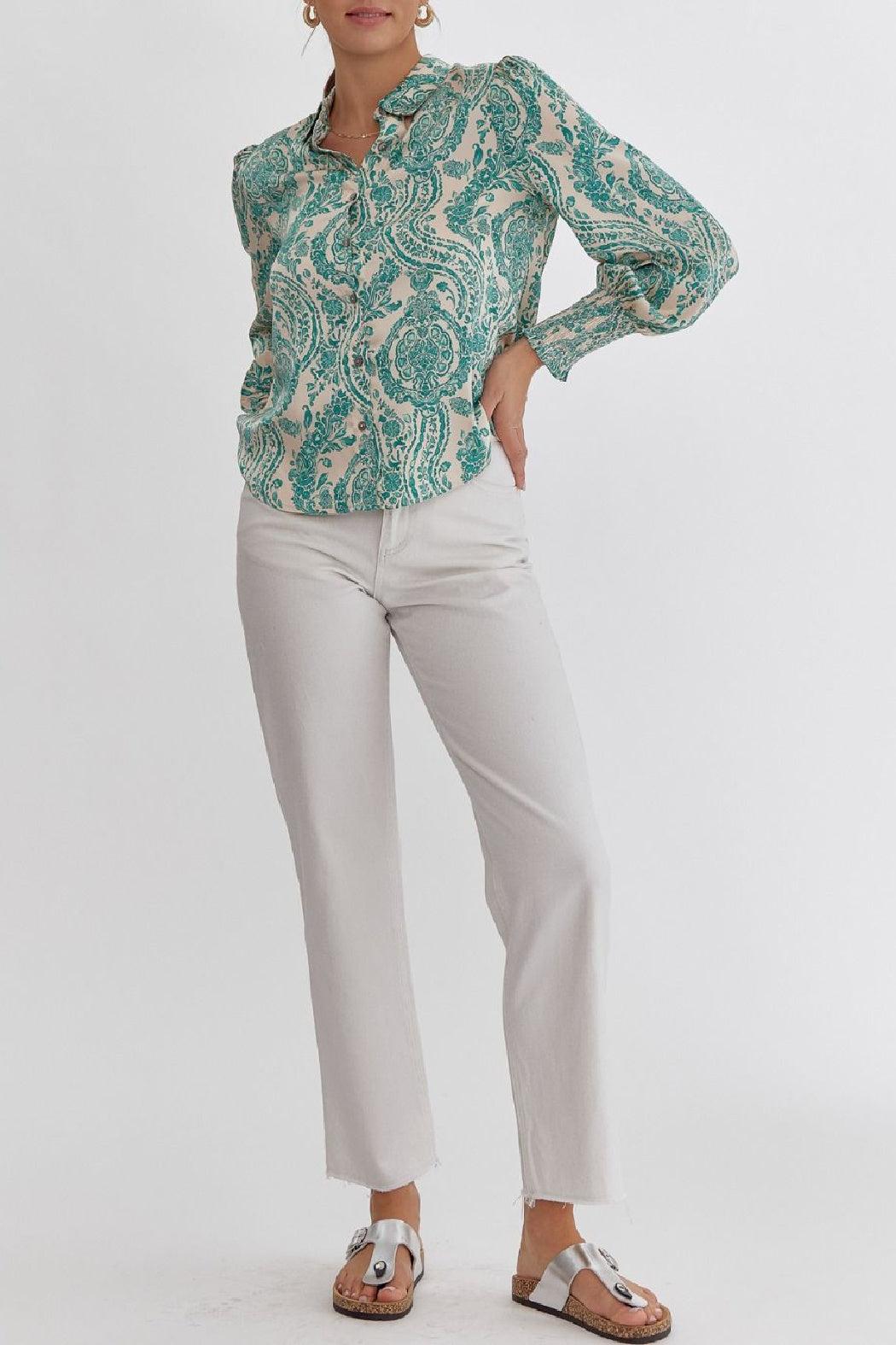 Paisley Button Up Product Image