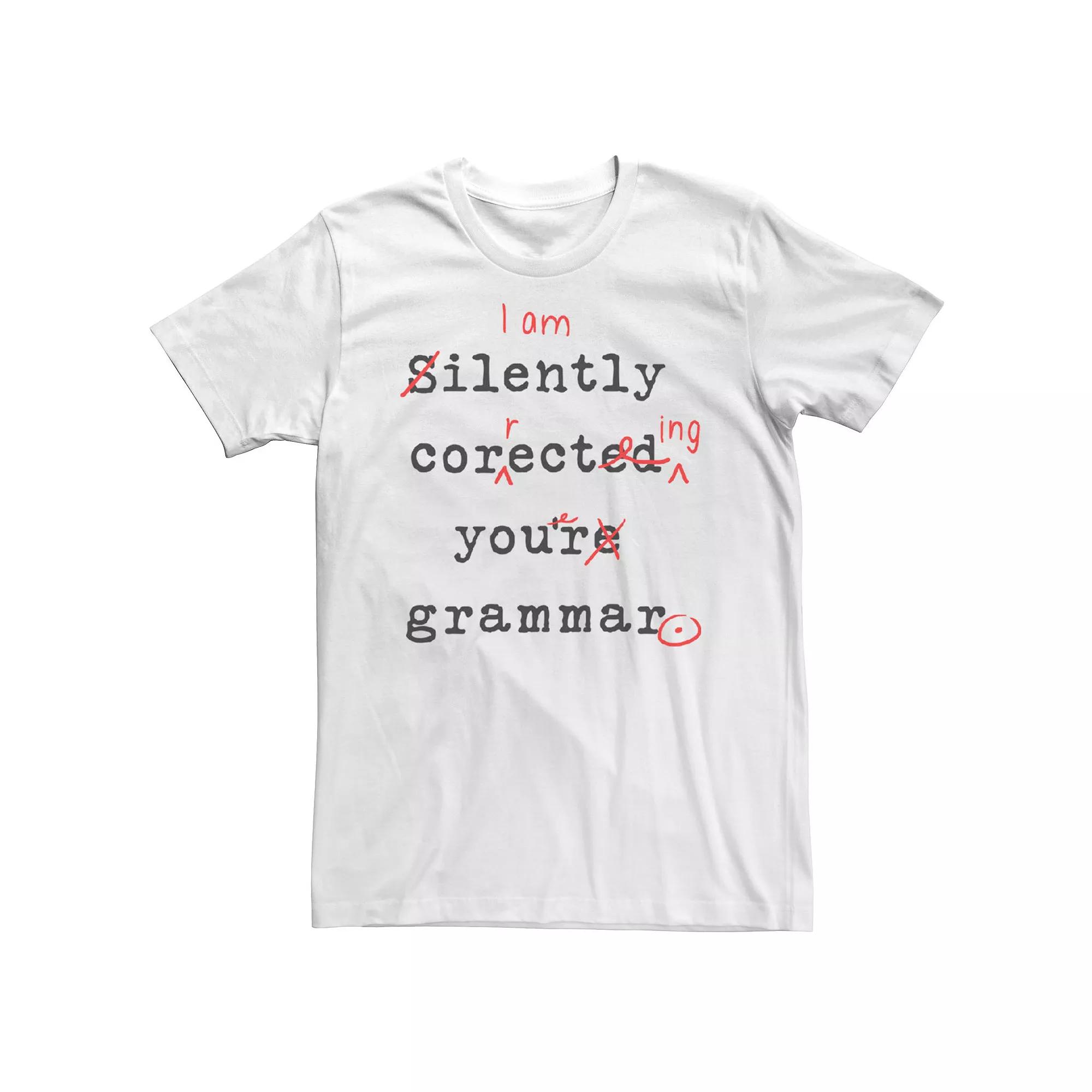 Men's Silently Correcting Your Grammar Tee,  Product Image