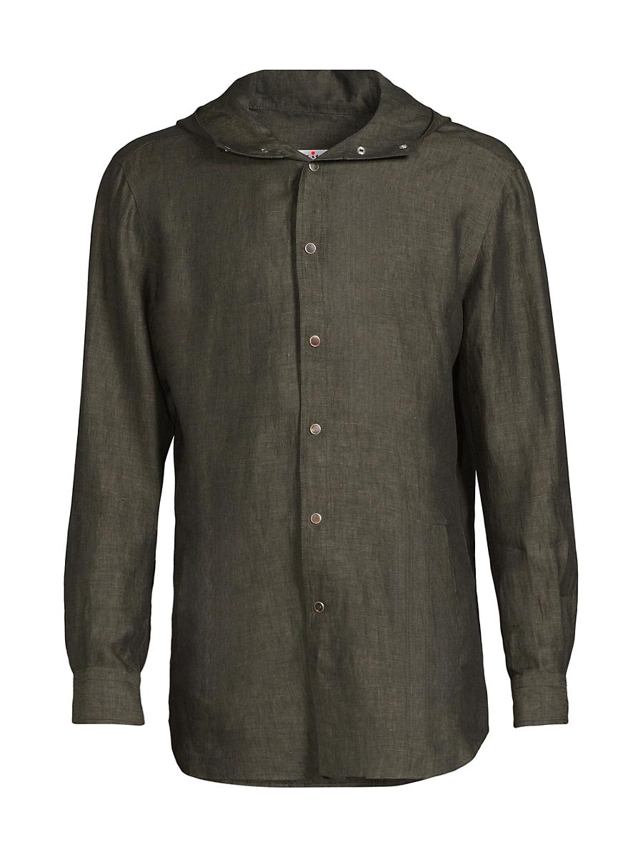 Mens Mariano Hooded Linen Shirt Product Image
