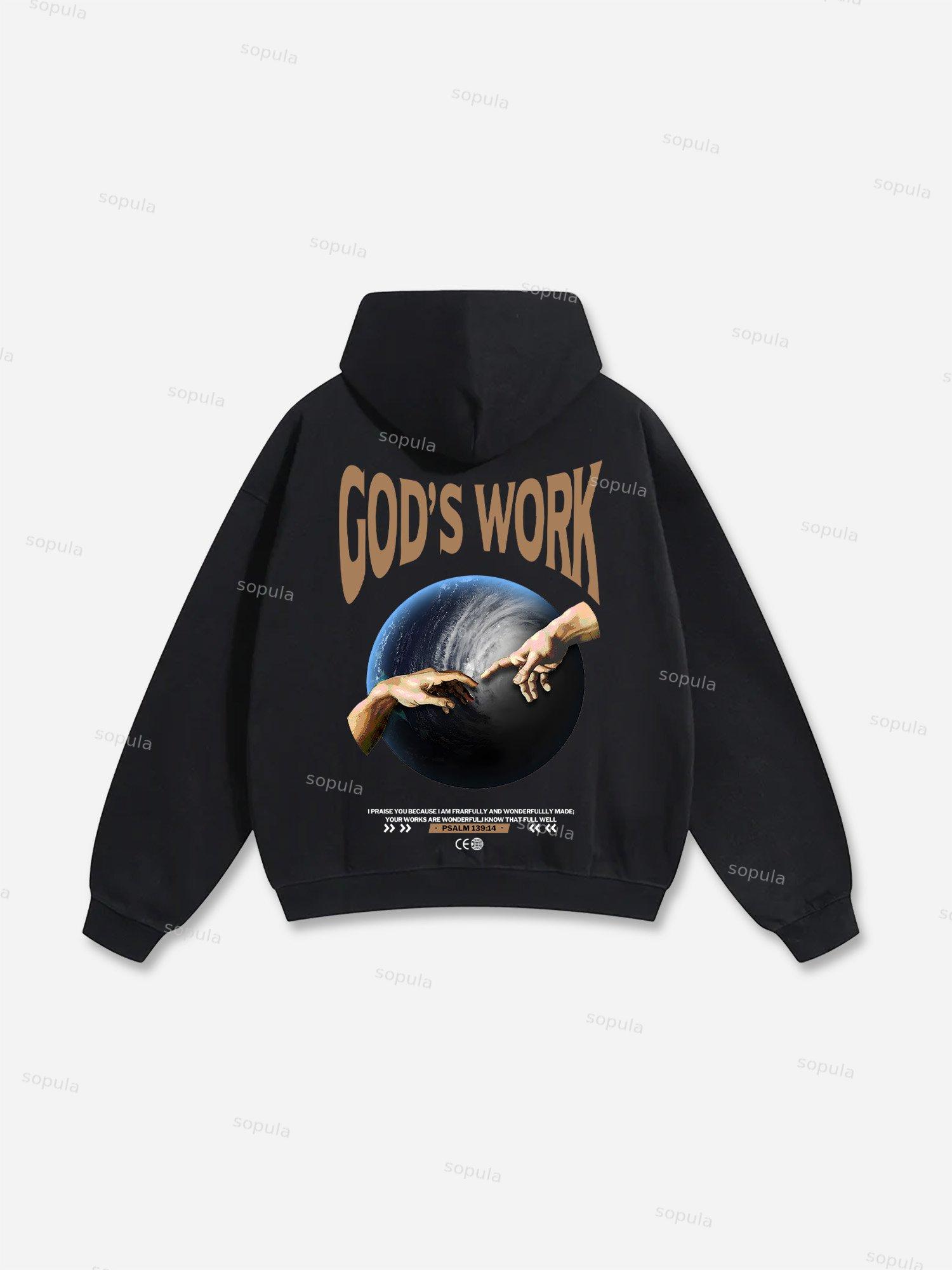 Sopula God With Us Graphic Hoodie Product Image