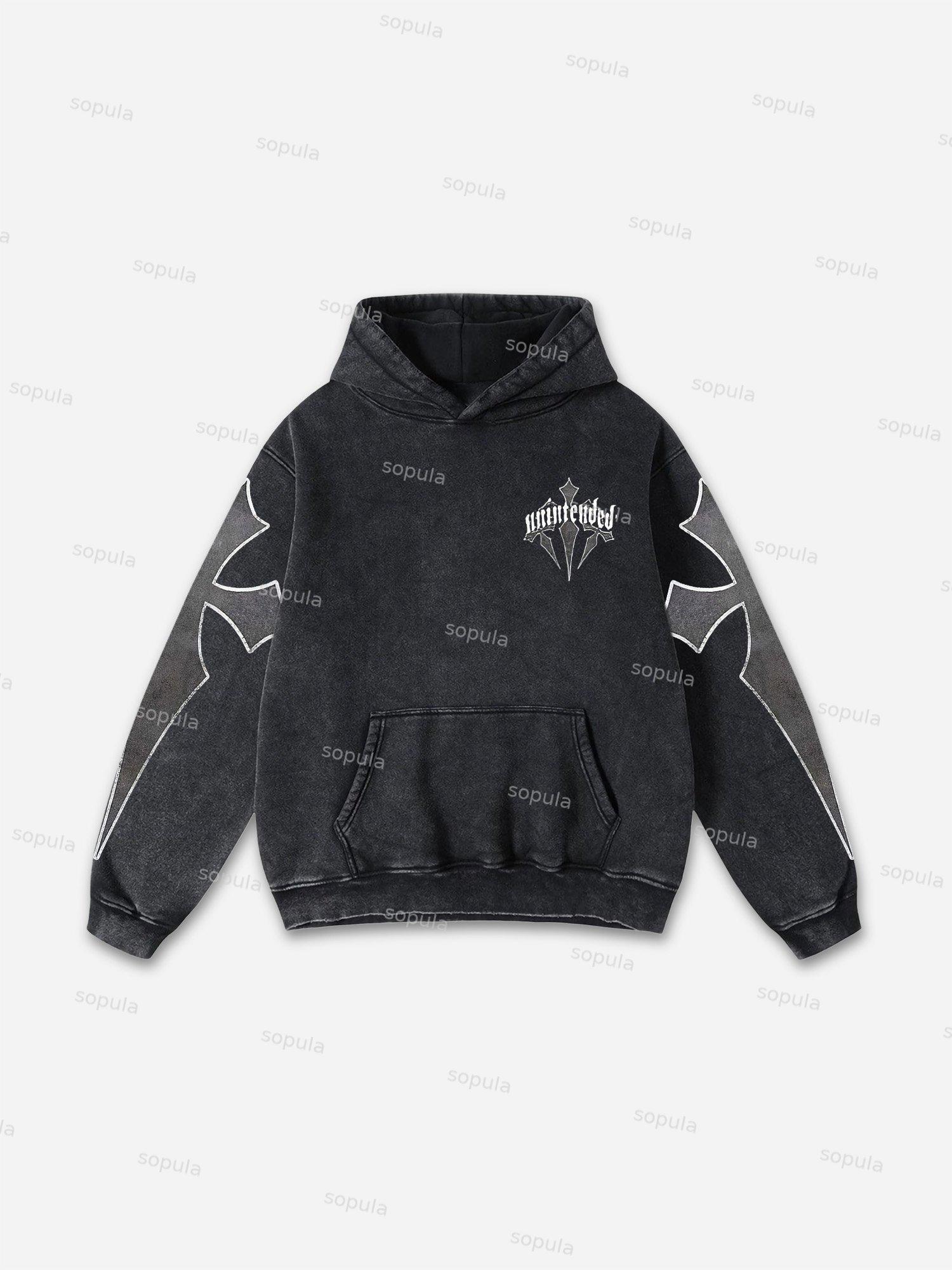 Sopula God's Eye Of Insight Vintage Graphic Washed Hoodie Product Image