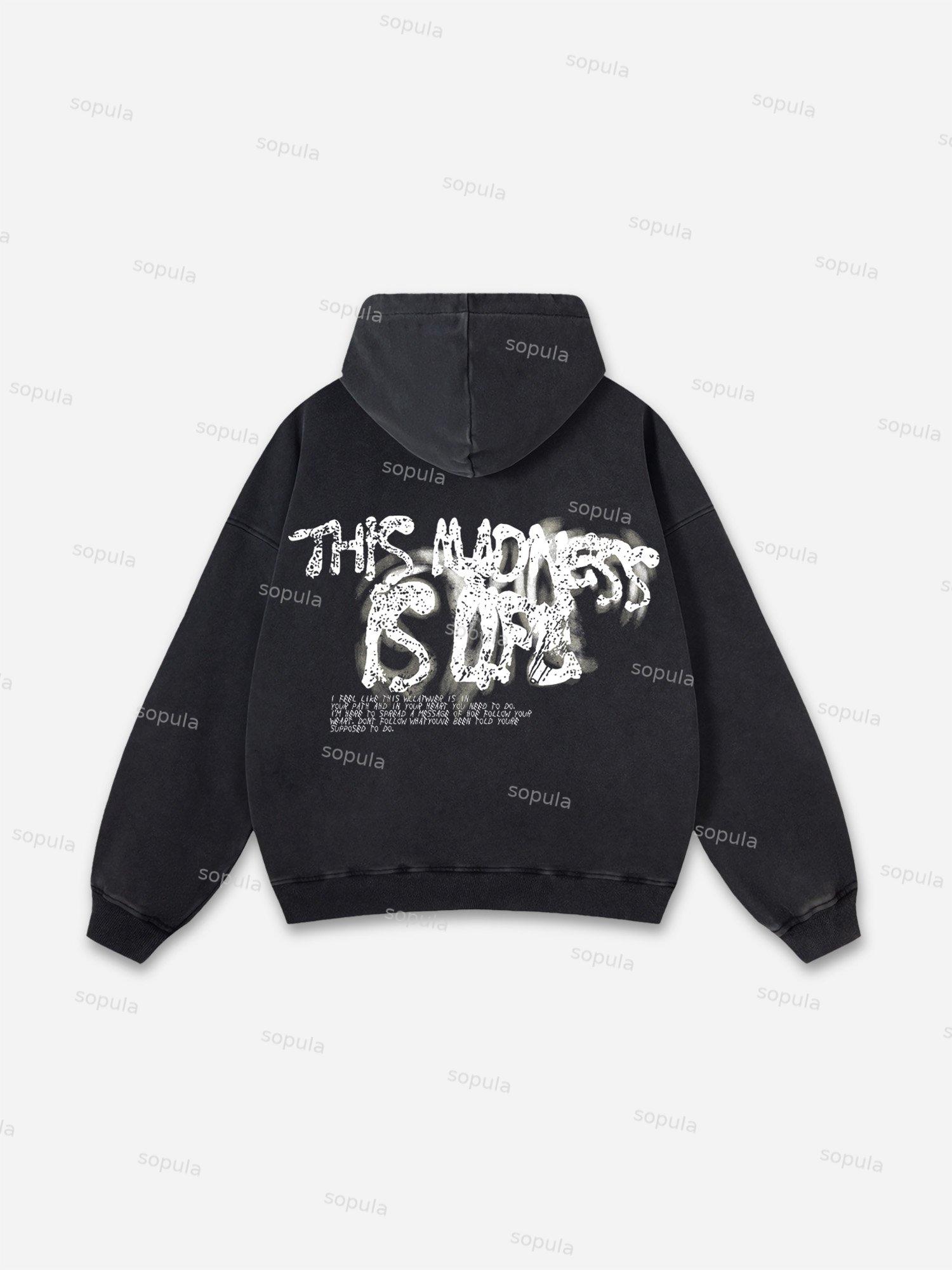 Sopula Cough Syrup Psychedelic Reality Vintage Graphics Washed Hoodie Product Image