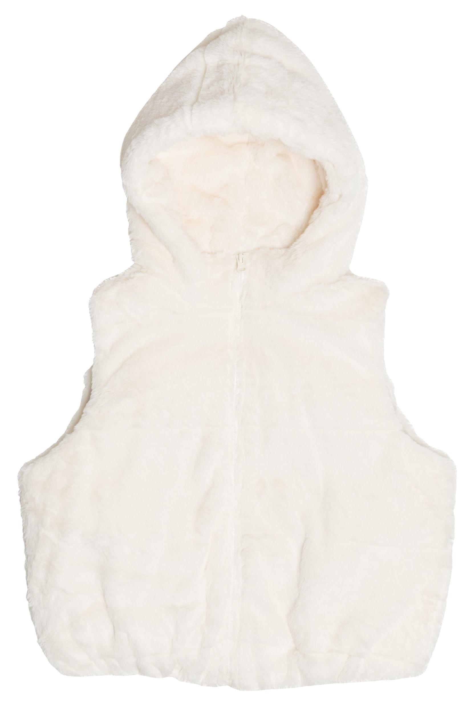 Faux Fur Hooded Vest Product Image