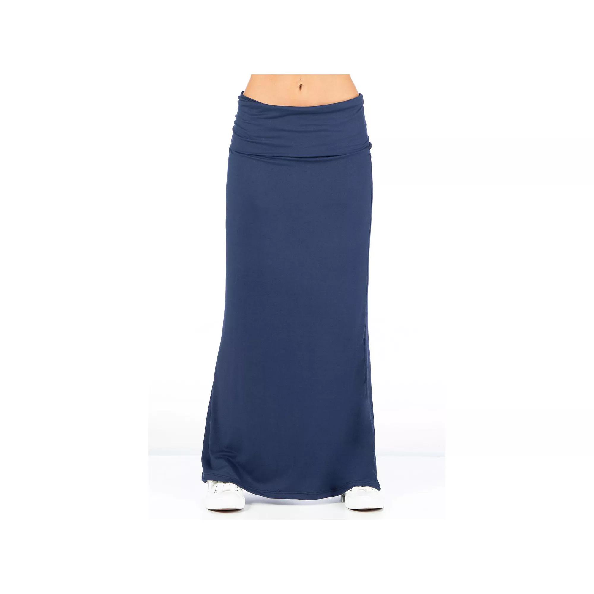 Women's 24Seven Comfort Apparel Foldover Maxi Skirt,  Product Image