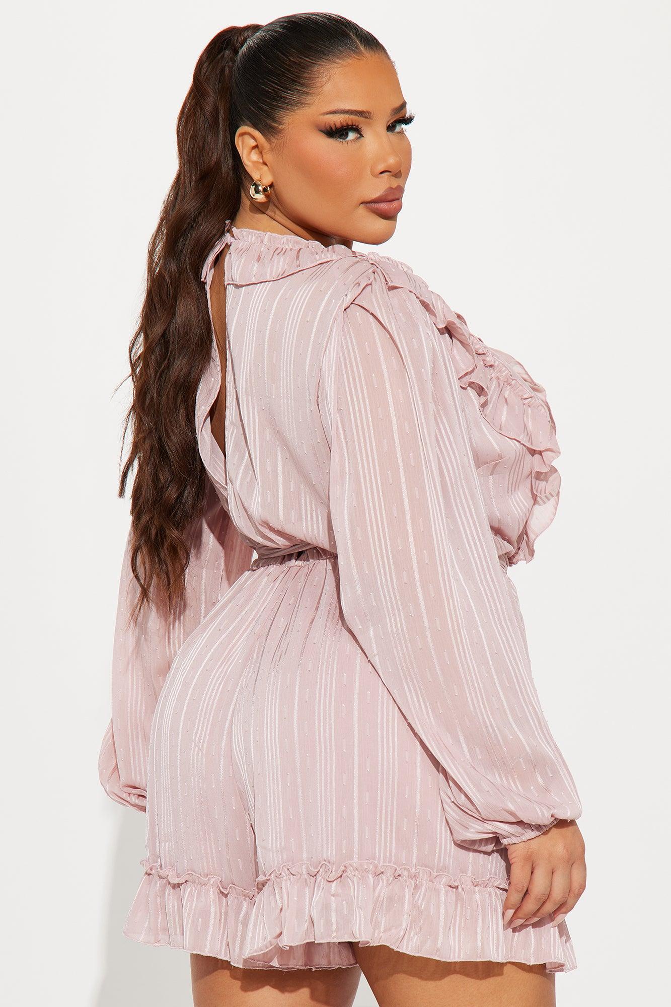 Roxanna Ruffle Romper - Rose Product Image
