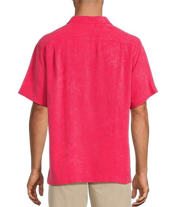 Tommy Bahama Solid Tropic Isle Short Sleeve Camp Collar Woven Shirt Product Image