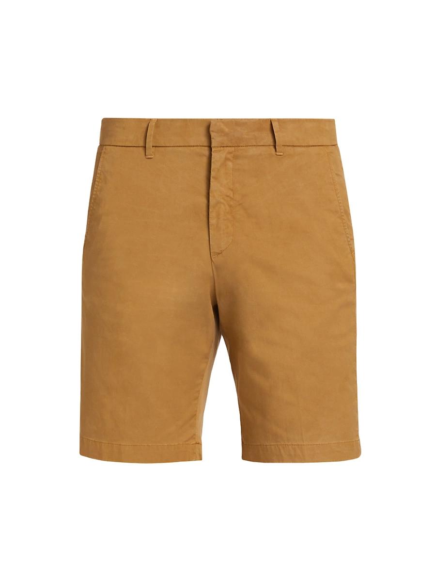 Mens Slim-Fit Garment-Dyed Cotton-Blend Chino Shorts Product Image