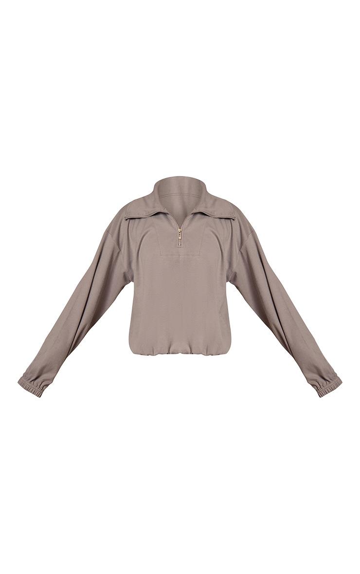 Plus Indigo Blue Wash Zip Up Cuff Detail Denim Jacket Product Image