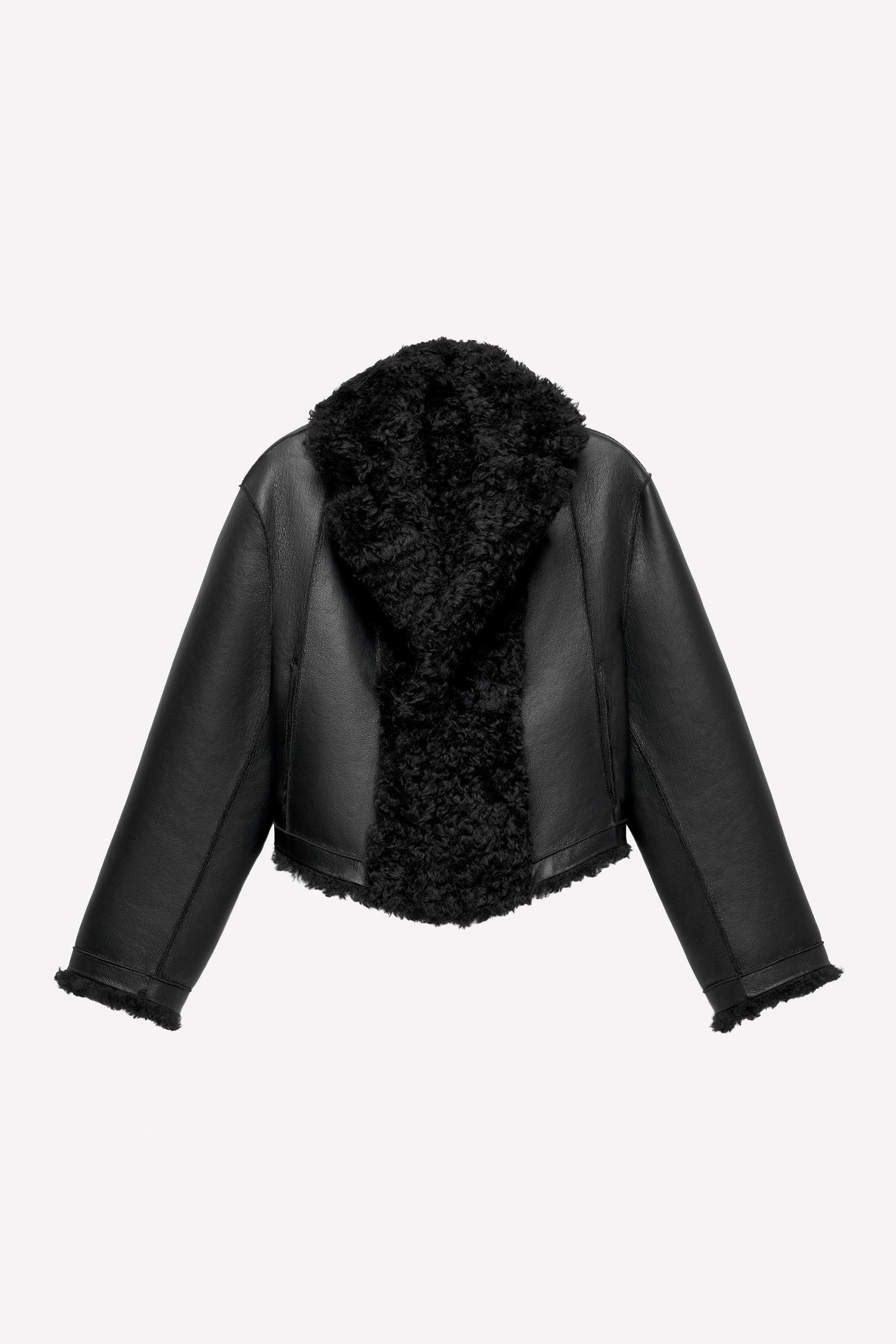 LUDOVIC DE SAINT SERNIN x ZARA REVERSIBLE DOUBLE FACED FAUX LEATHER JACKET Product Image
