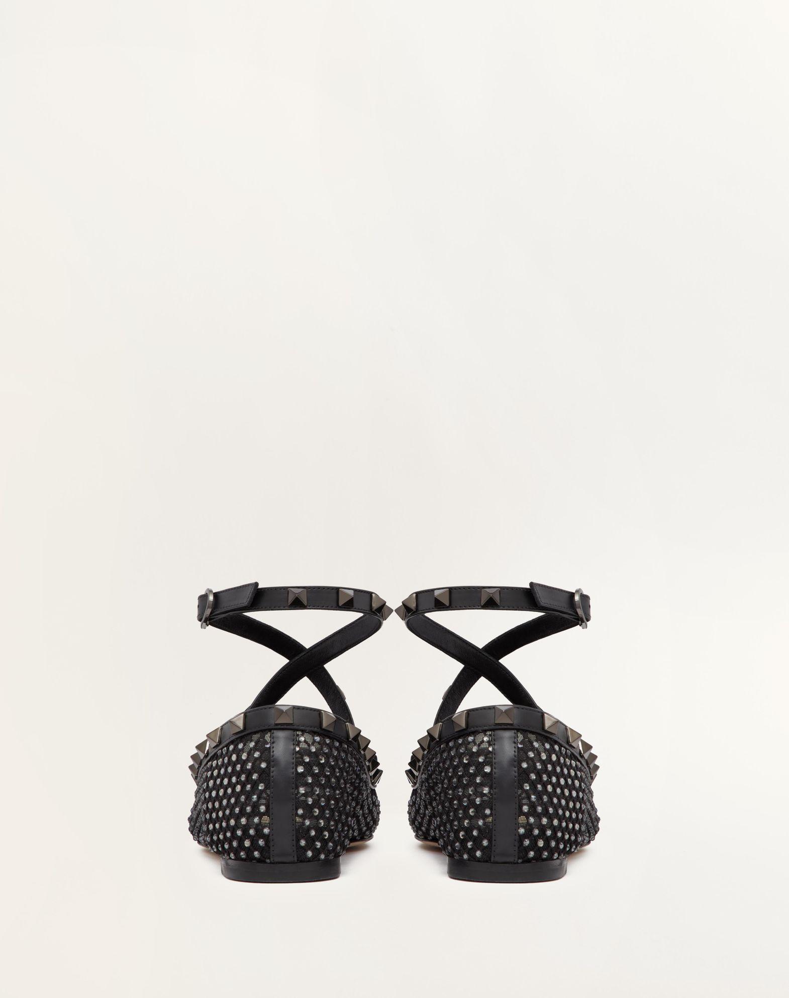 Rockstud Mesh Ballerina With Crystals And Matching Studs Product Image