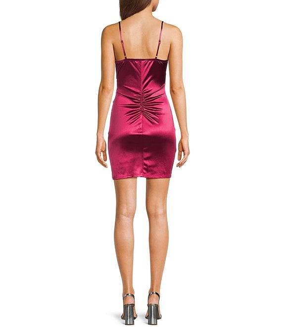 Next Up V-Neck Shirred Tulip Hem Dress Product Image