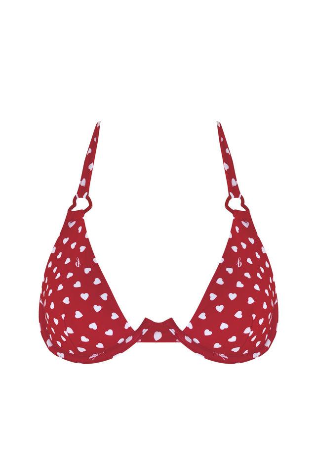 VALENTINA BIKINI TOP - RED : RED HEARTBEAT Product Image