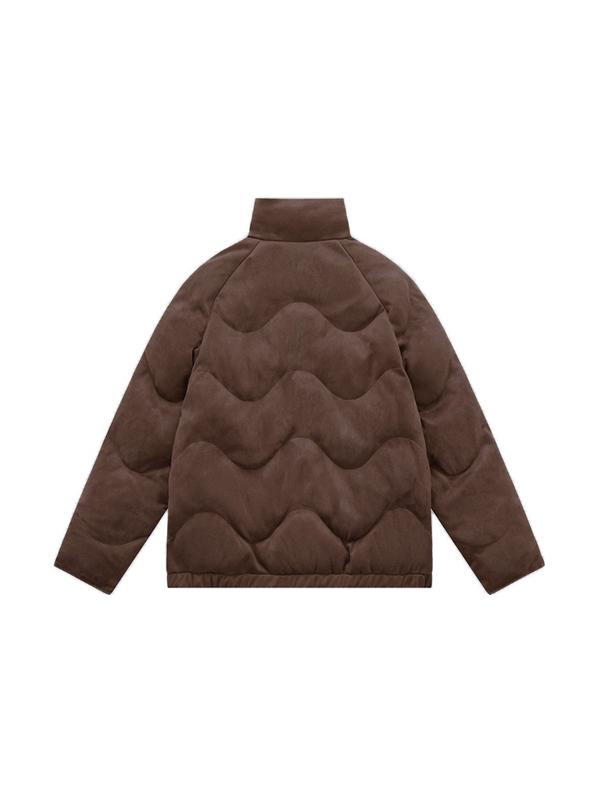 Vintage Suede Print Zip Up Jacket Product Image