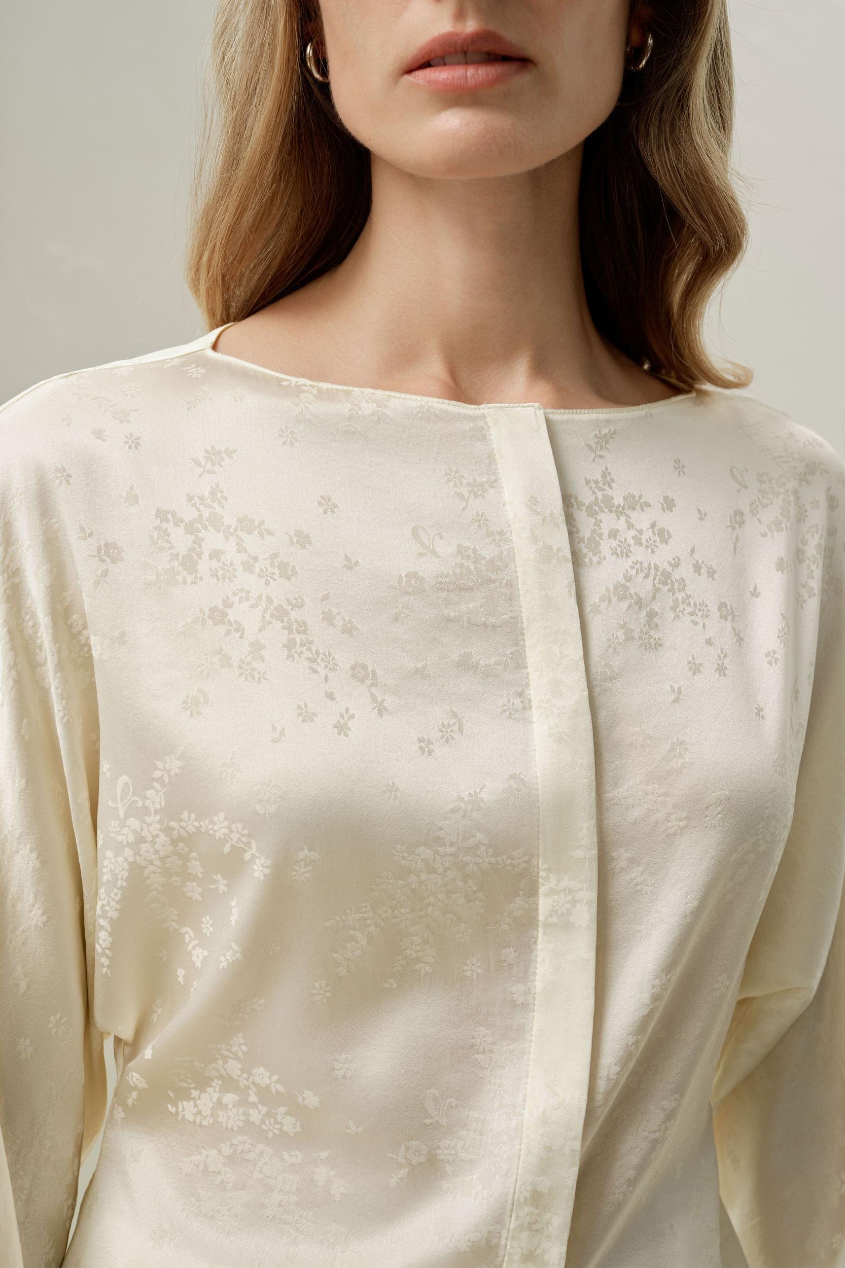 YING jacquard silk blouse Product Image