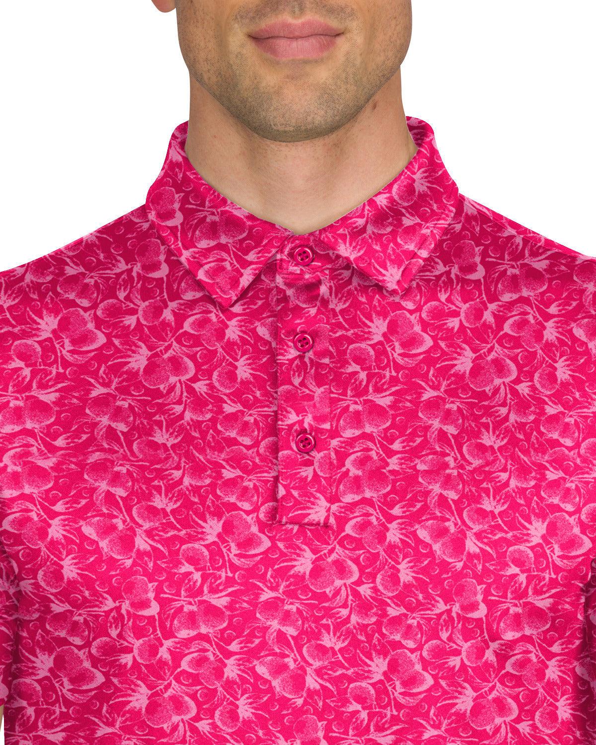 Three Sixty Six Men’s Print Golf Polos Male Product Image