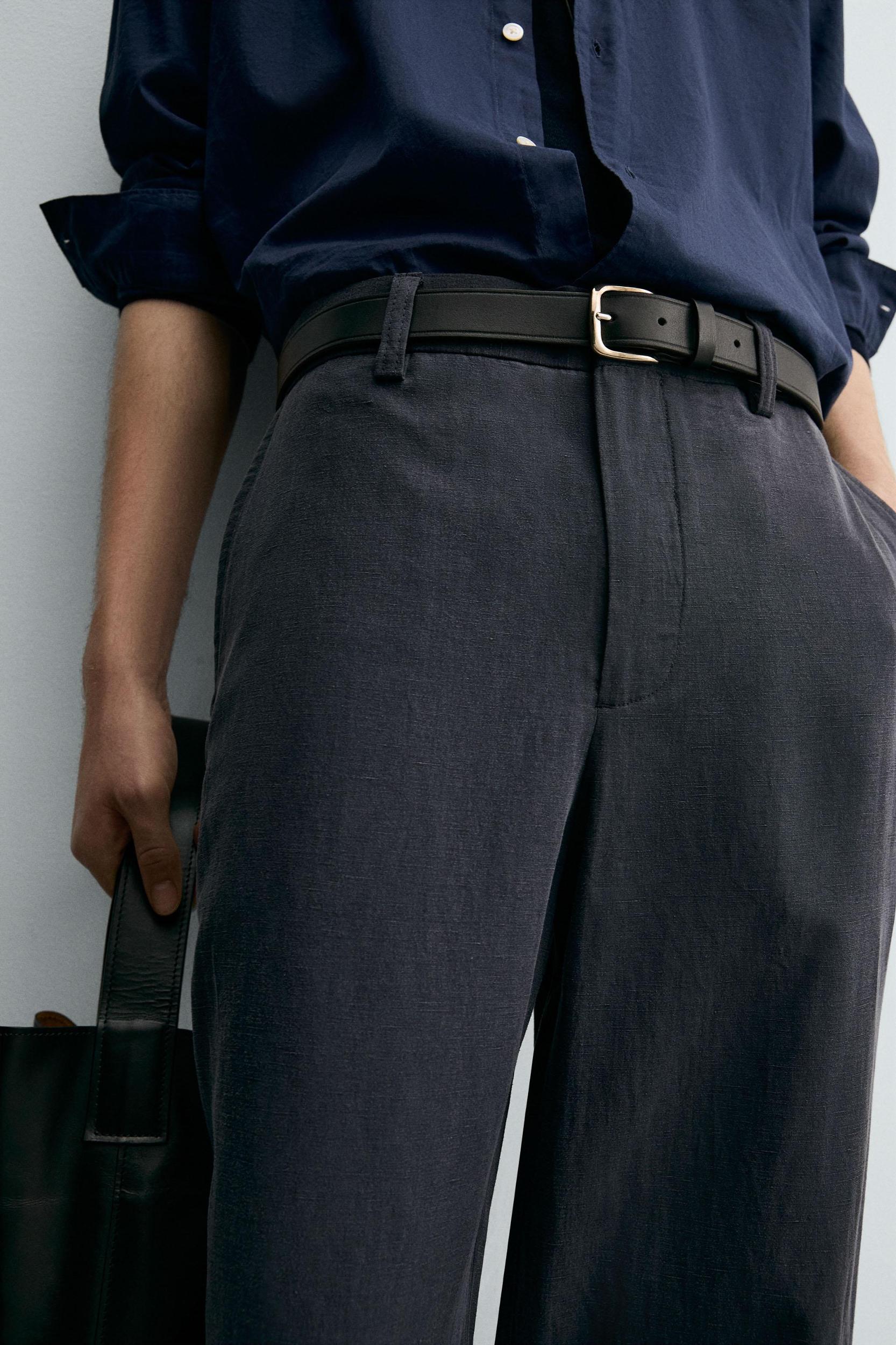 FLOWY STRAIGHT FIT PANTS Product Image