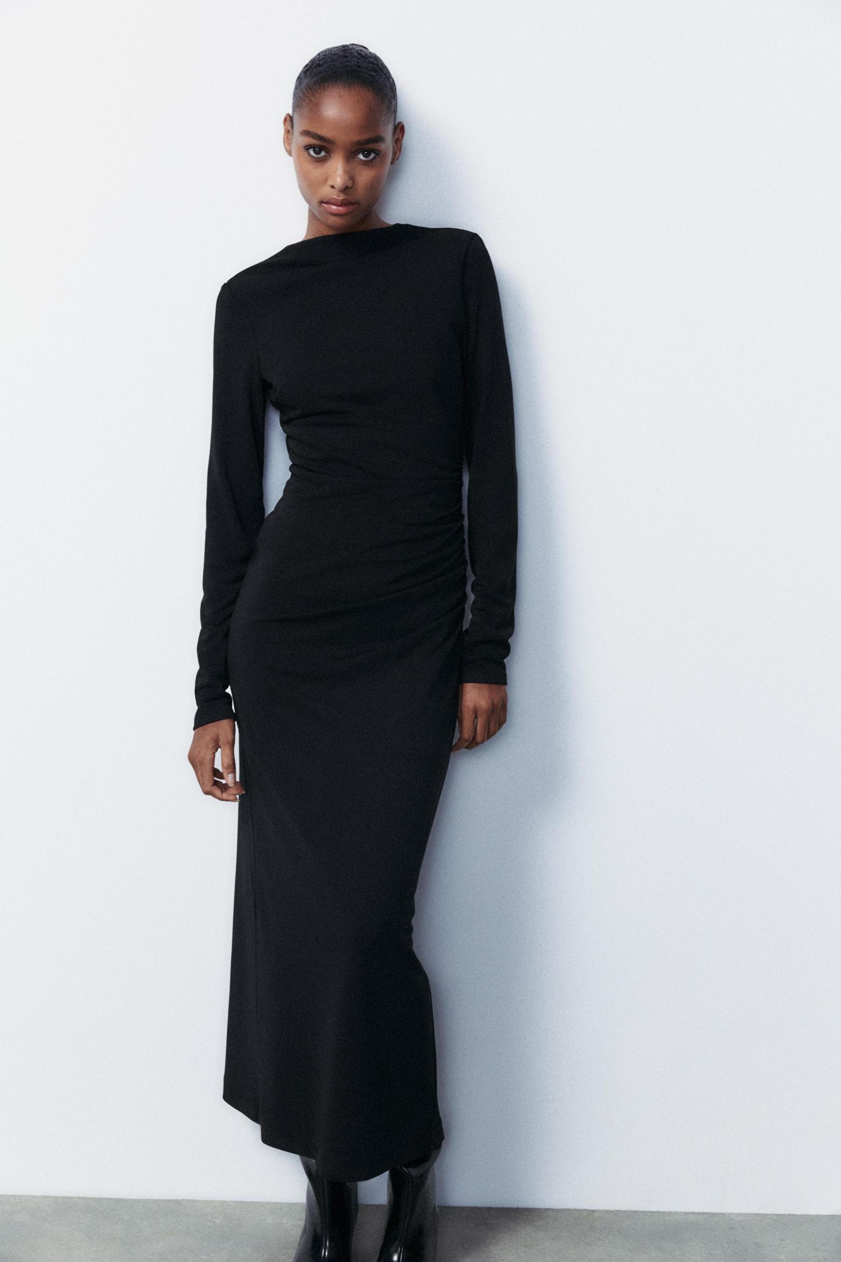 DRAPED OPEN BACK DRESS Product Image