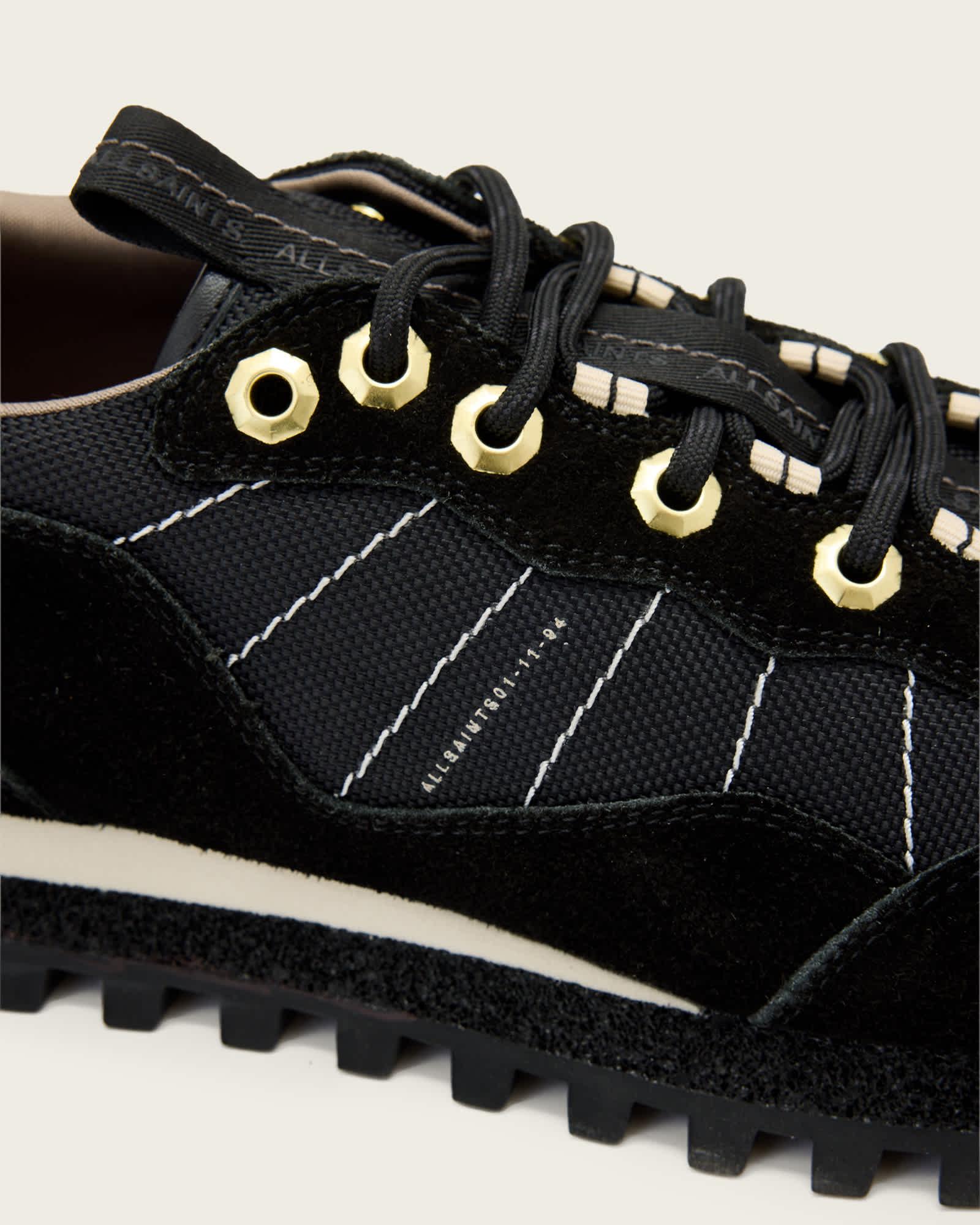 Nevis Suede Sneakers Black | ALLSAINTS US Product Image