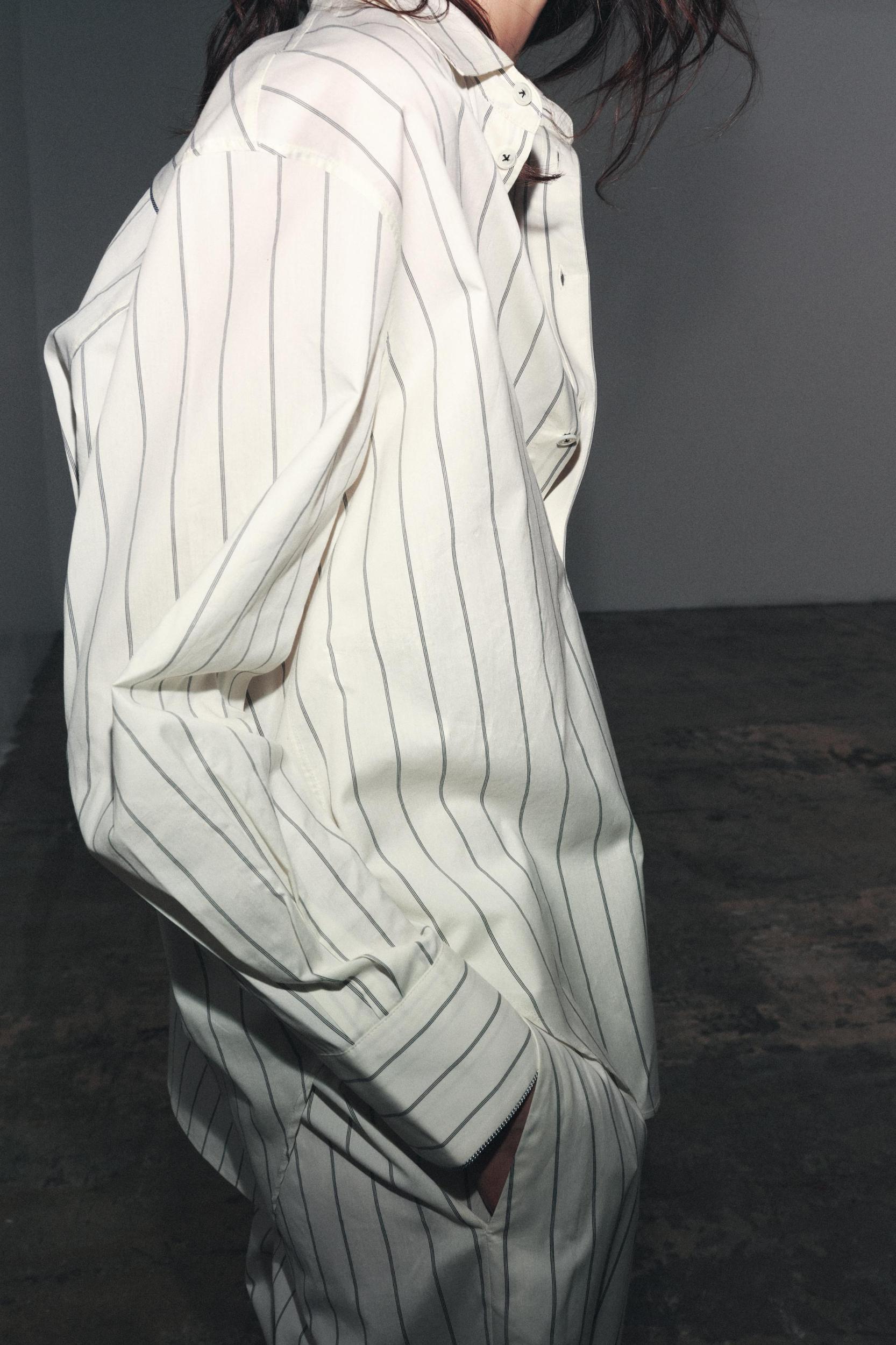 ZW COLLECTION STRIPED OVERSIZE SHIRT Product Image