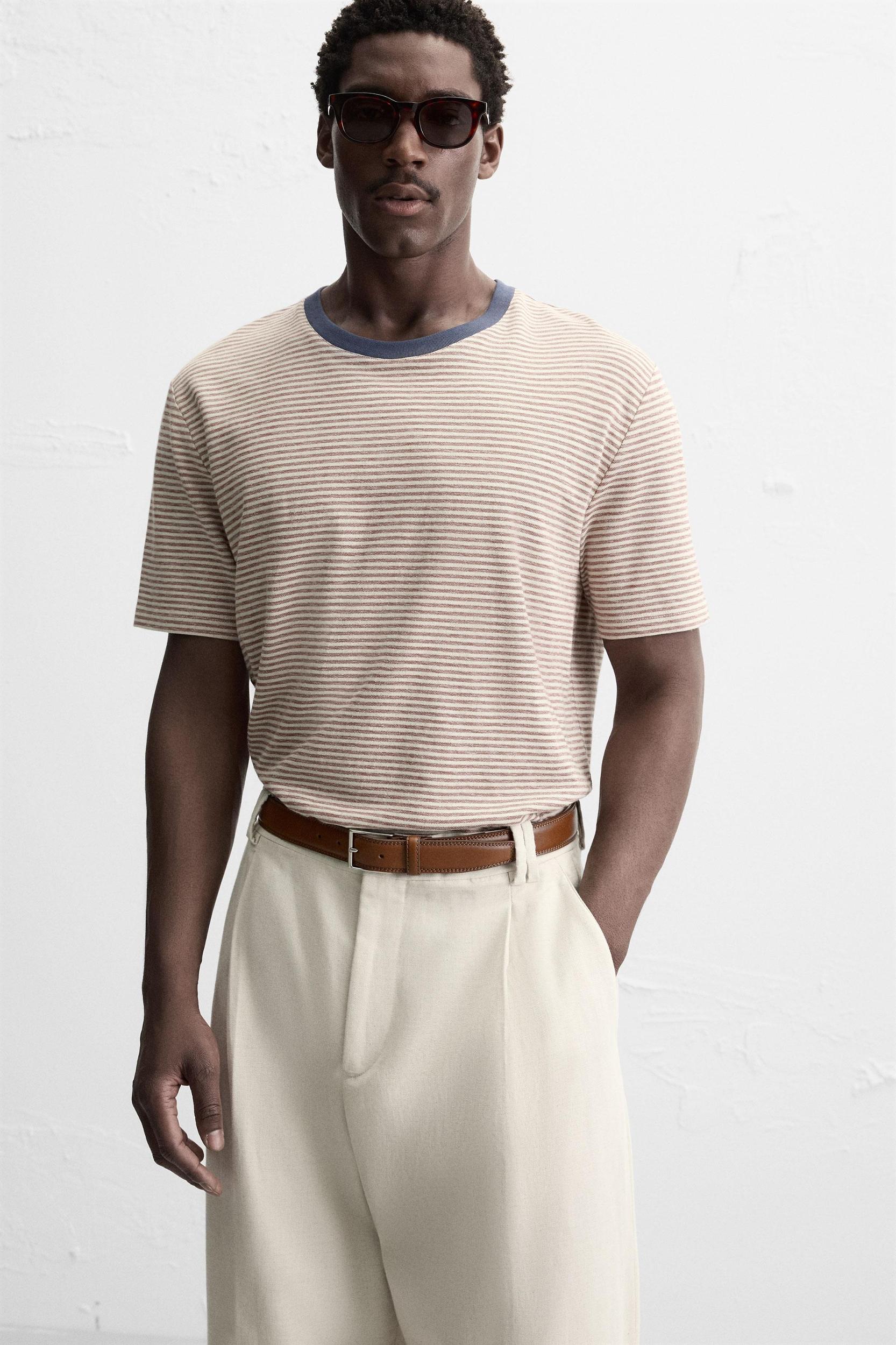 STITCHED LEATHER BELT Product Image