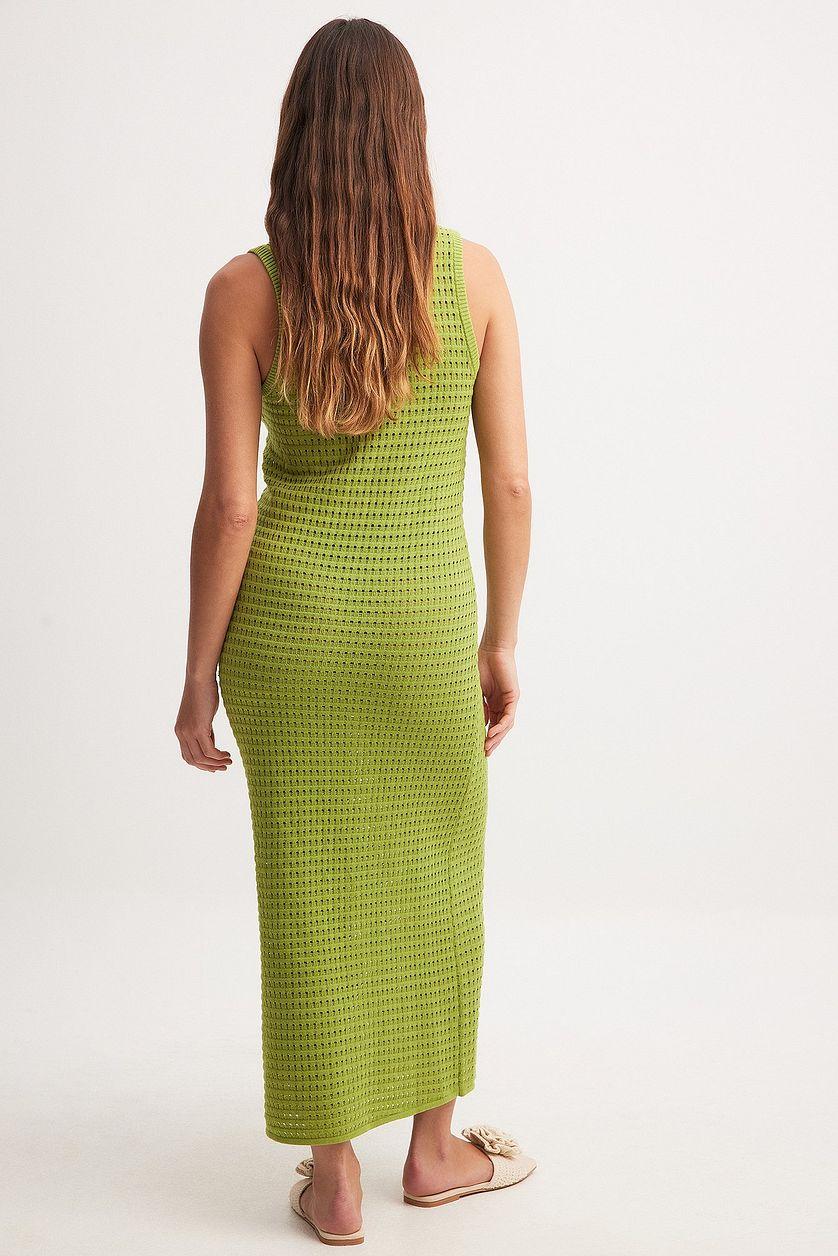 Knitted Crochet Midi Dress Product Image