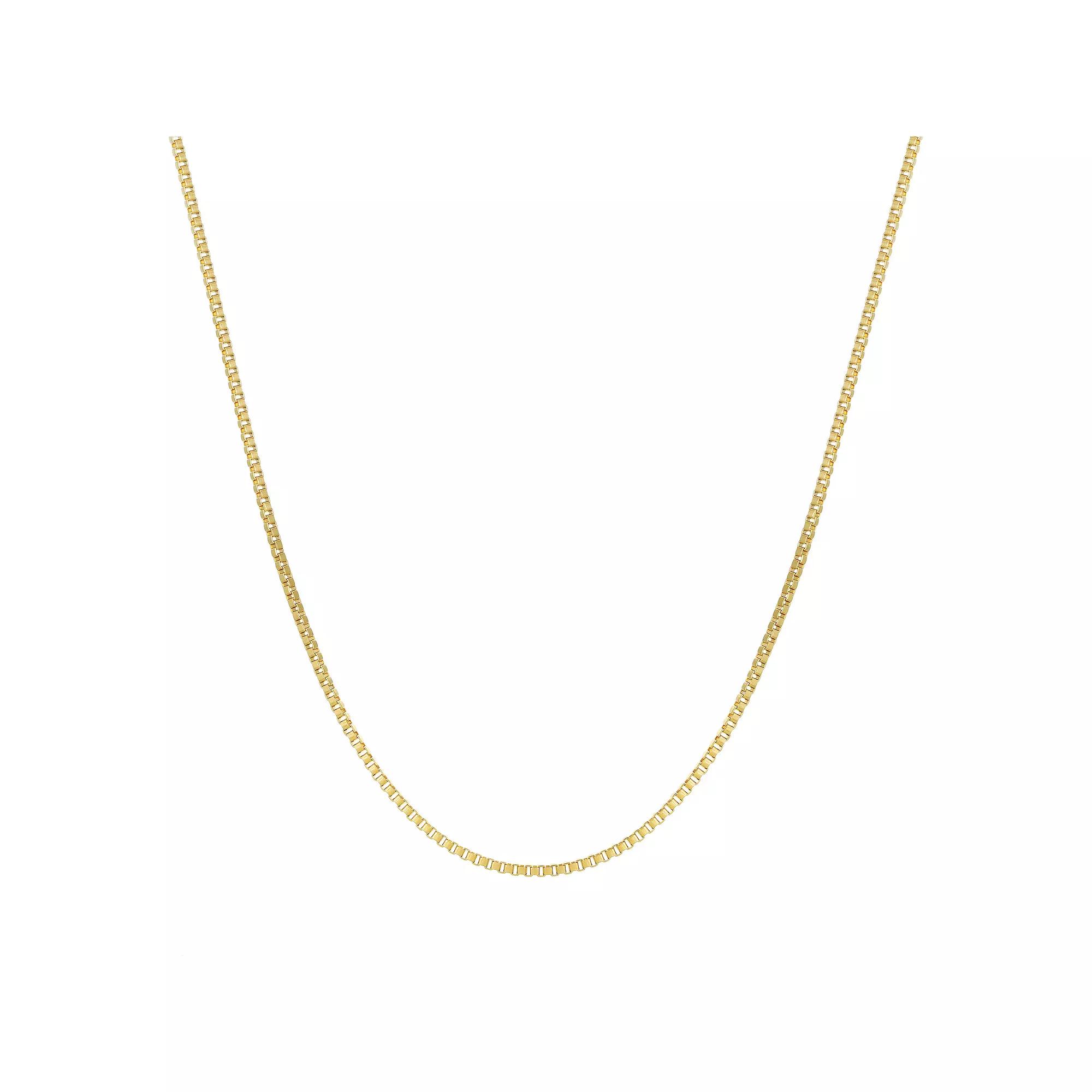 LYNX Stainless Steel Box Chain Necklace, Men's, Size: 18", Gold Tone Product Image