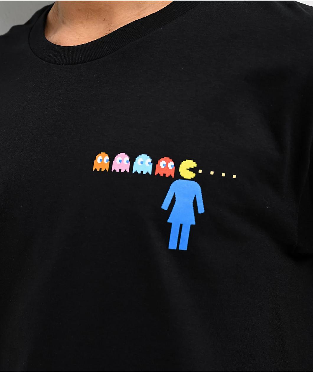 Girl x Pac-Man OG Maze Black T-Shirt Product Image