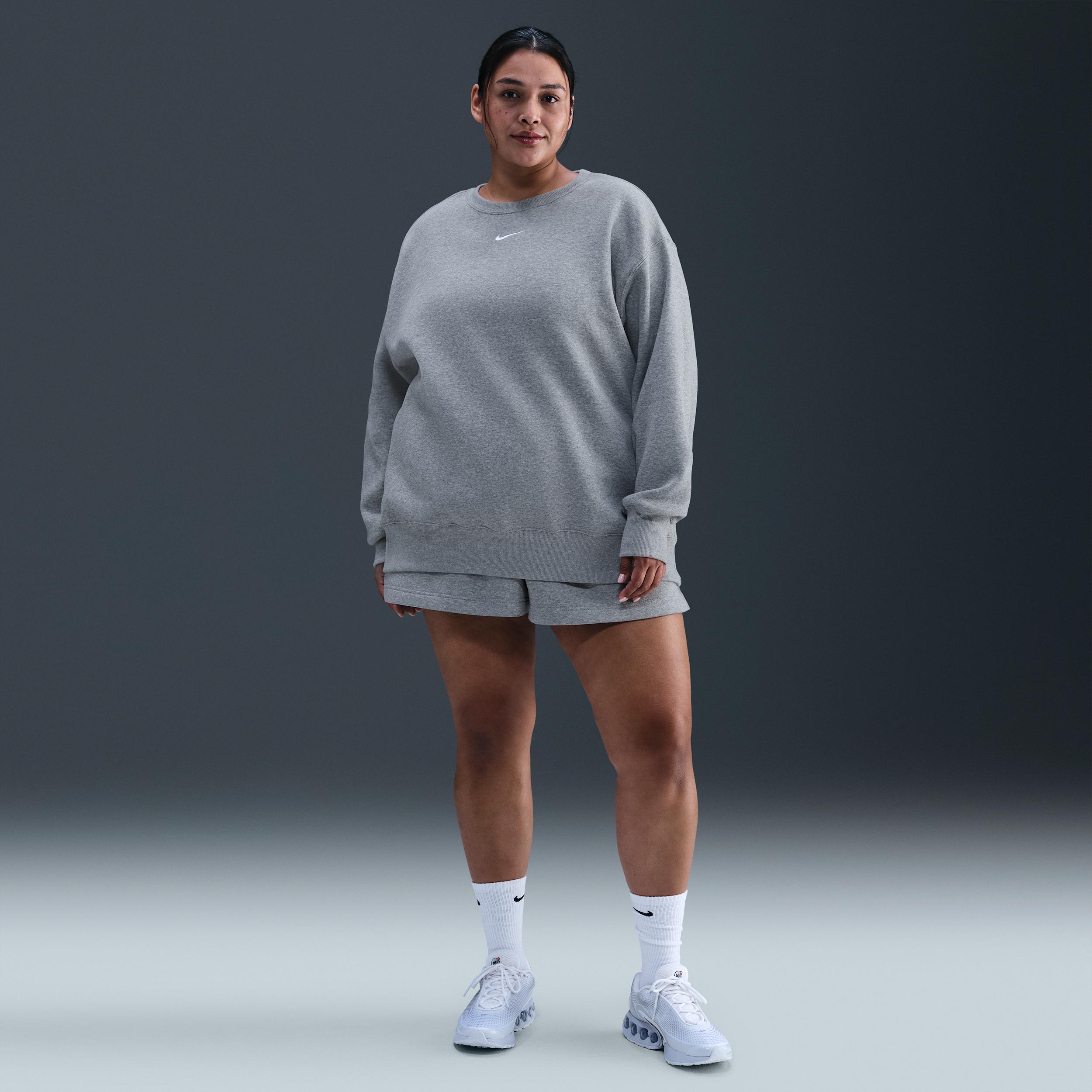 Womens Nike Sportswear Phoenix Fleece Oversized Crew-Neck Sweatshirt (Plus Size) | FZ4272-063 Product Image