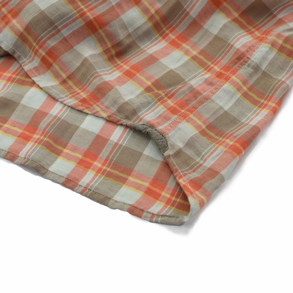 Dorset Herringbone Shirt - Orange Khaki Blue Herringbone (Final Sale)* Product Image