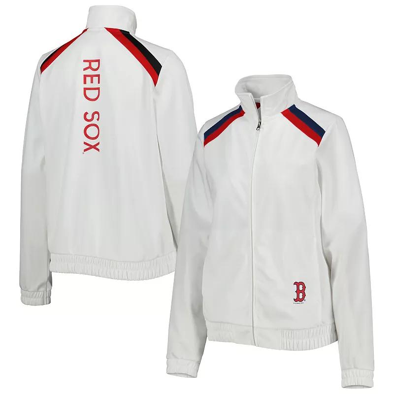 Women's G-III 4Her by Carl Banks White Boston Red Sox Red Flag Full-Zip Track Jacket,  Product Image
