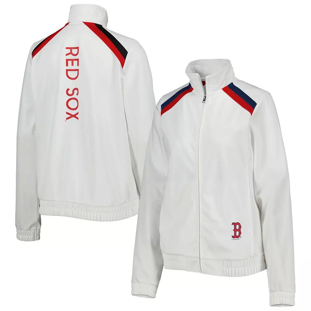 Women's G-III 4Her by Carl Banks White Boston Red Sox Red Flag Full-Zip Track Jacket,  Product Image