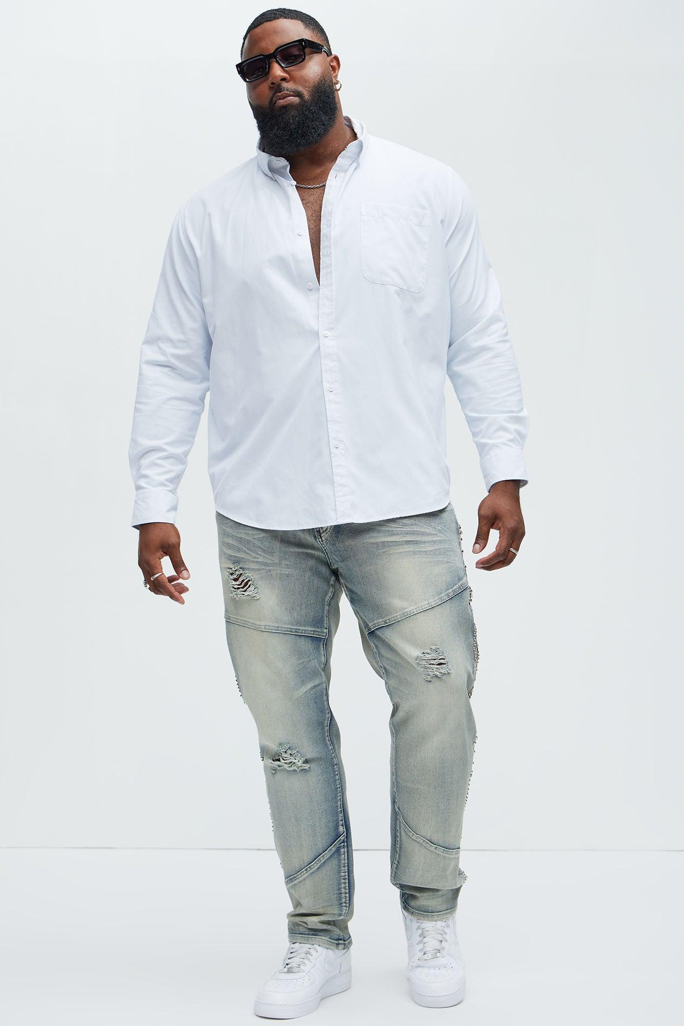 Be Along The Sides Straight Jeans - Light Wash Product Image
