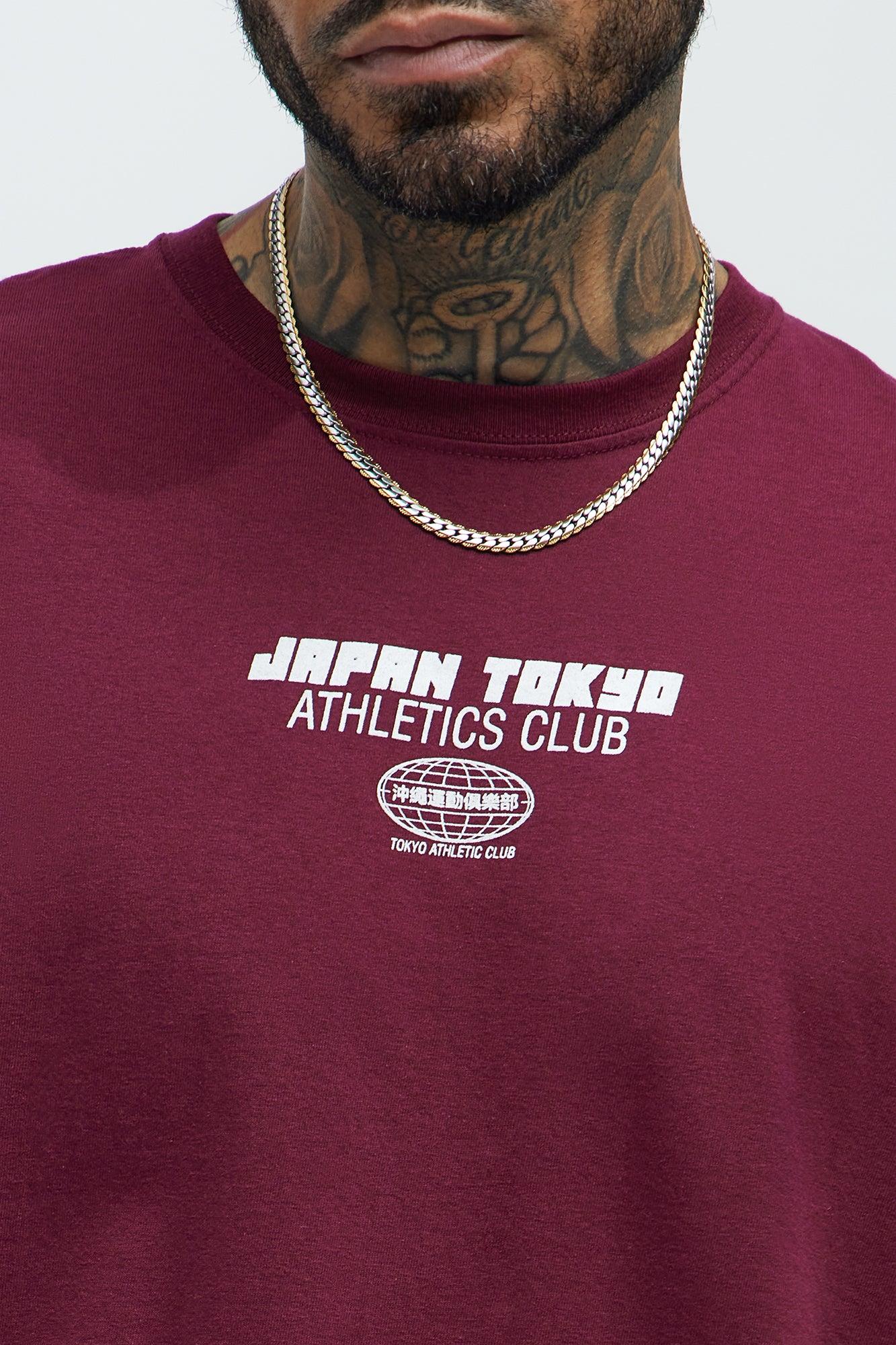 Japan Tokyo Athletics Club Short Sleeve Tee - Burgundy Product Image