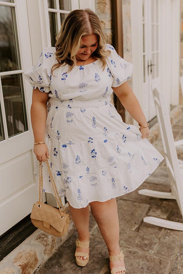 Botanical Moment Embroidered Mini Dress Curves Product Image