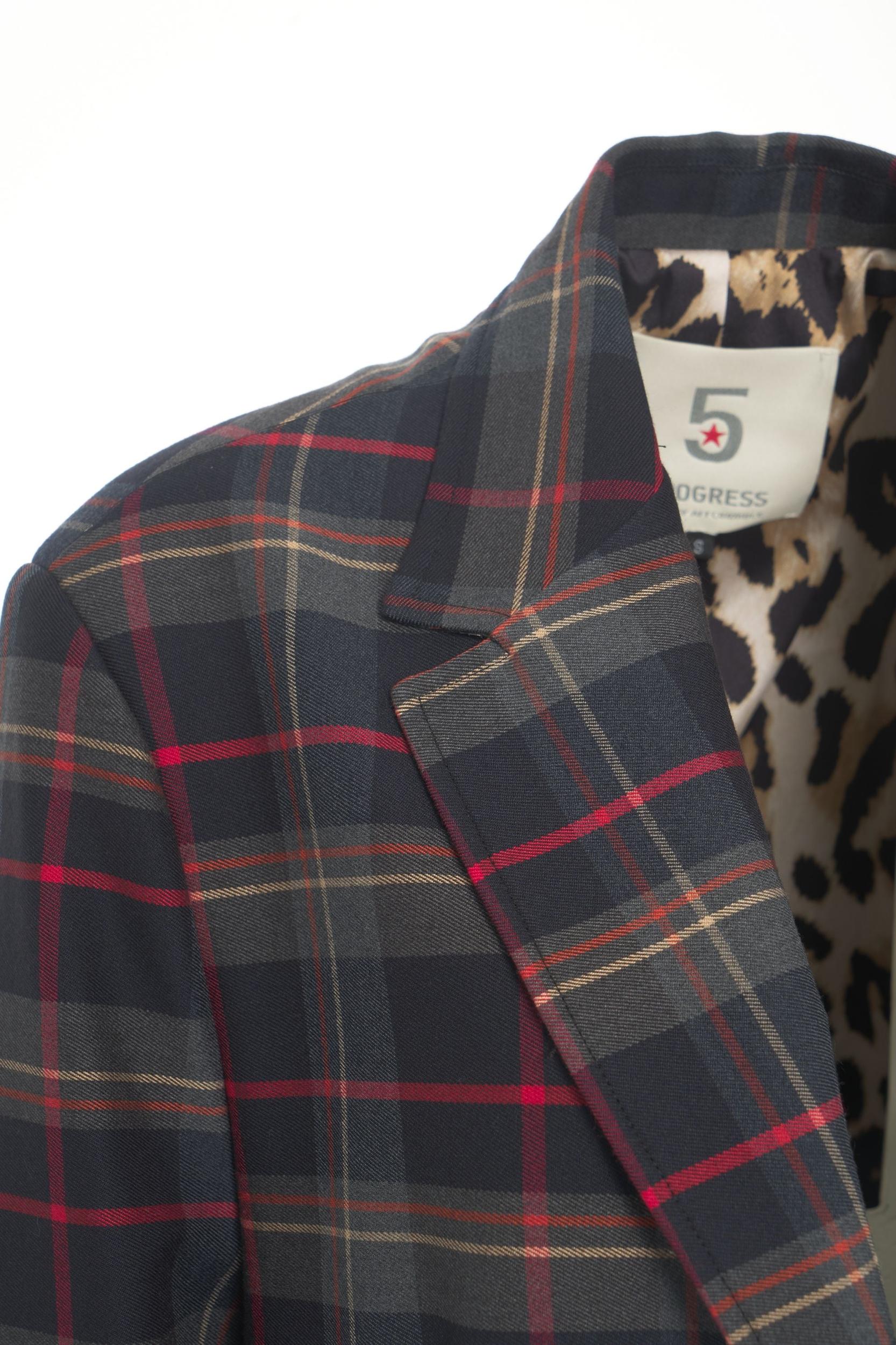 Blazer with plaid pattern Product Image