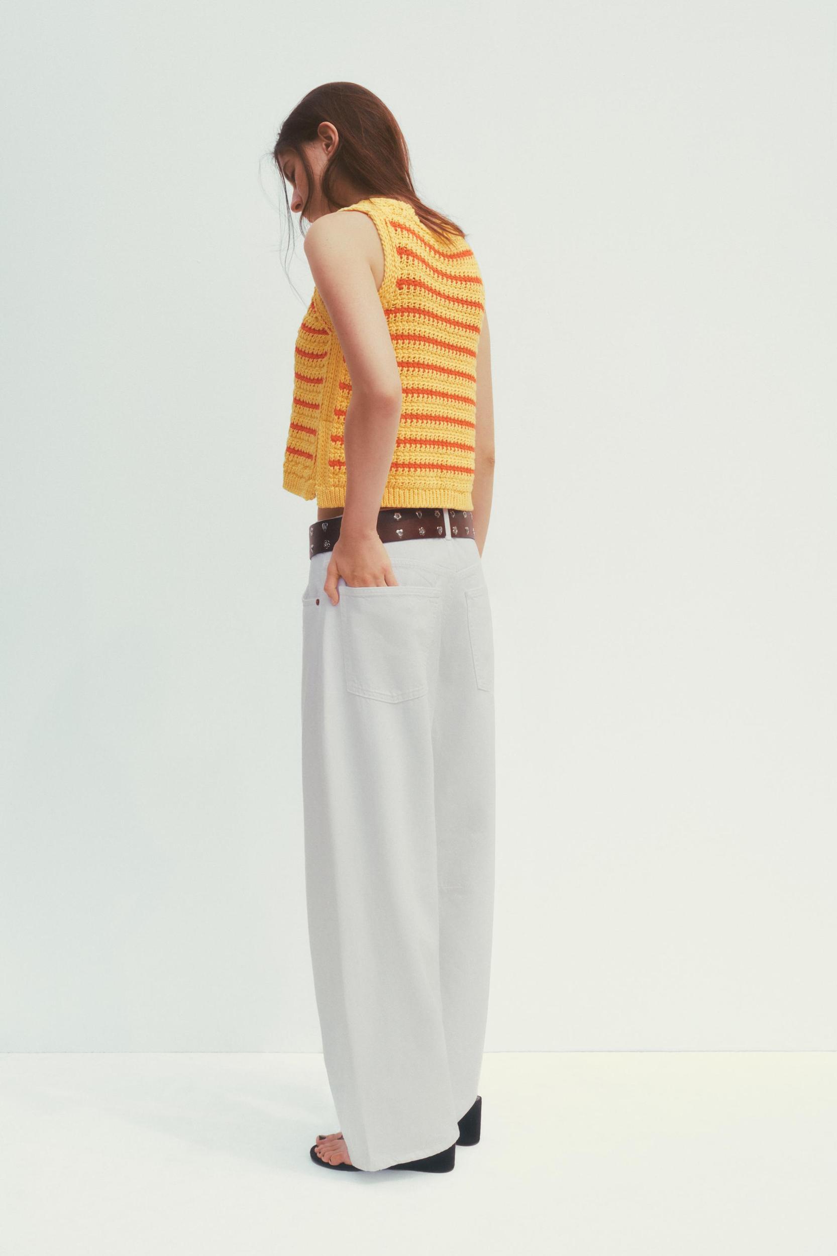 STRIPED KNIT TOP Product Image