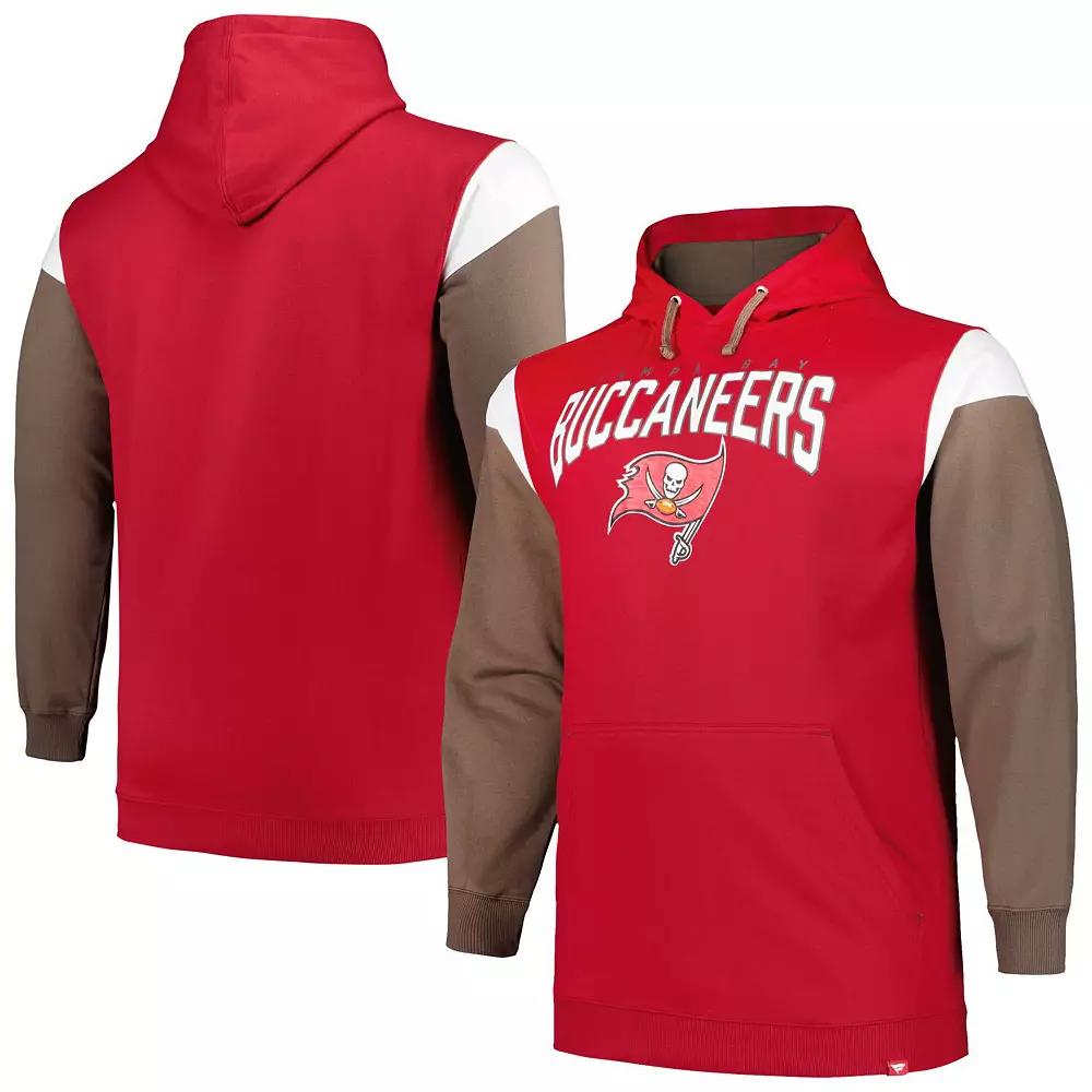 Men's Profile Red Tampa Bay Buccaneers Big & Tall Trench Battle Pullover Hoodie,  Product Image