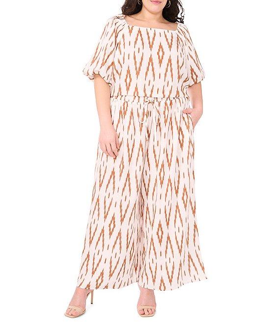 Vince Camuto Plus Size Coordinating Tie Front Wide Leg Pull-On Pants Product Image