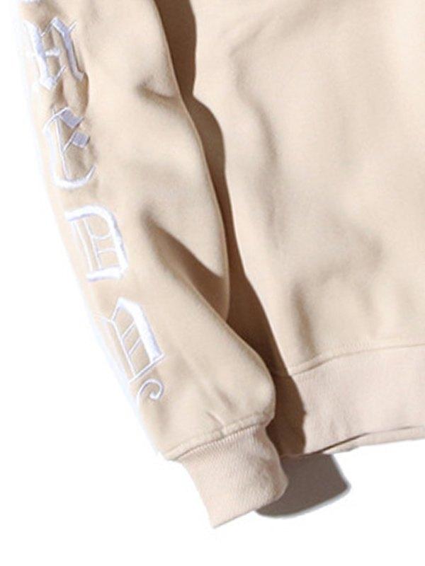 Men's Letter Embroidered Pullover Sweatshirt Product Image