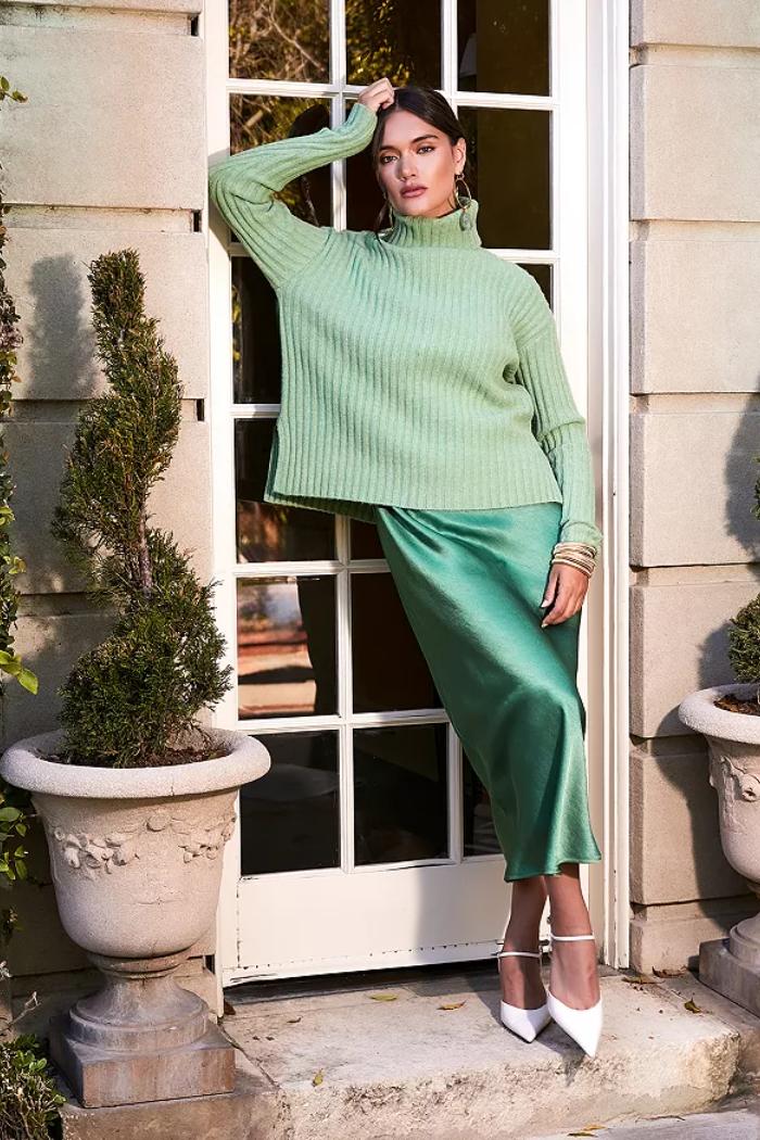 Bias Midi Dress- Sage Product Image