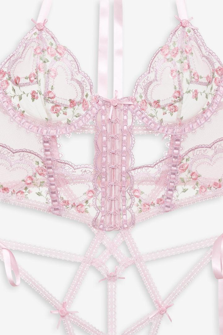 Ily Embroidered Teddy — Pink Product Image