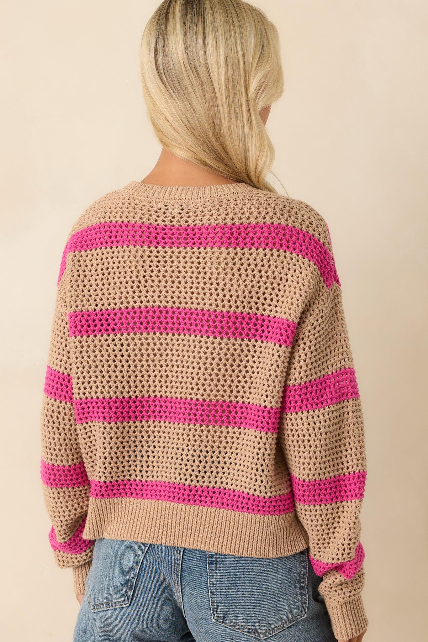Z Supply Tan Broadbeach Striped Sweater Product Image