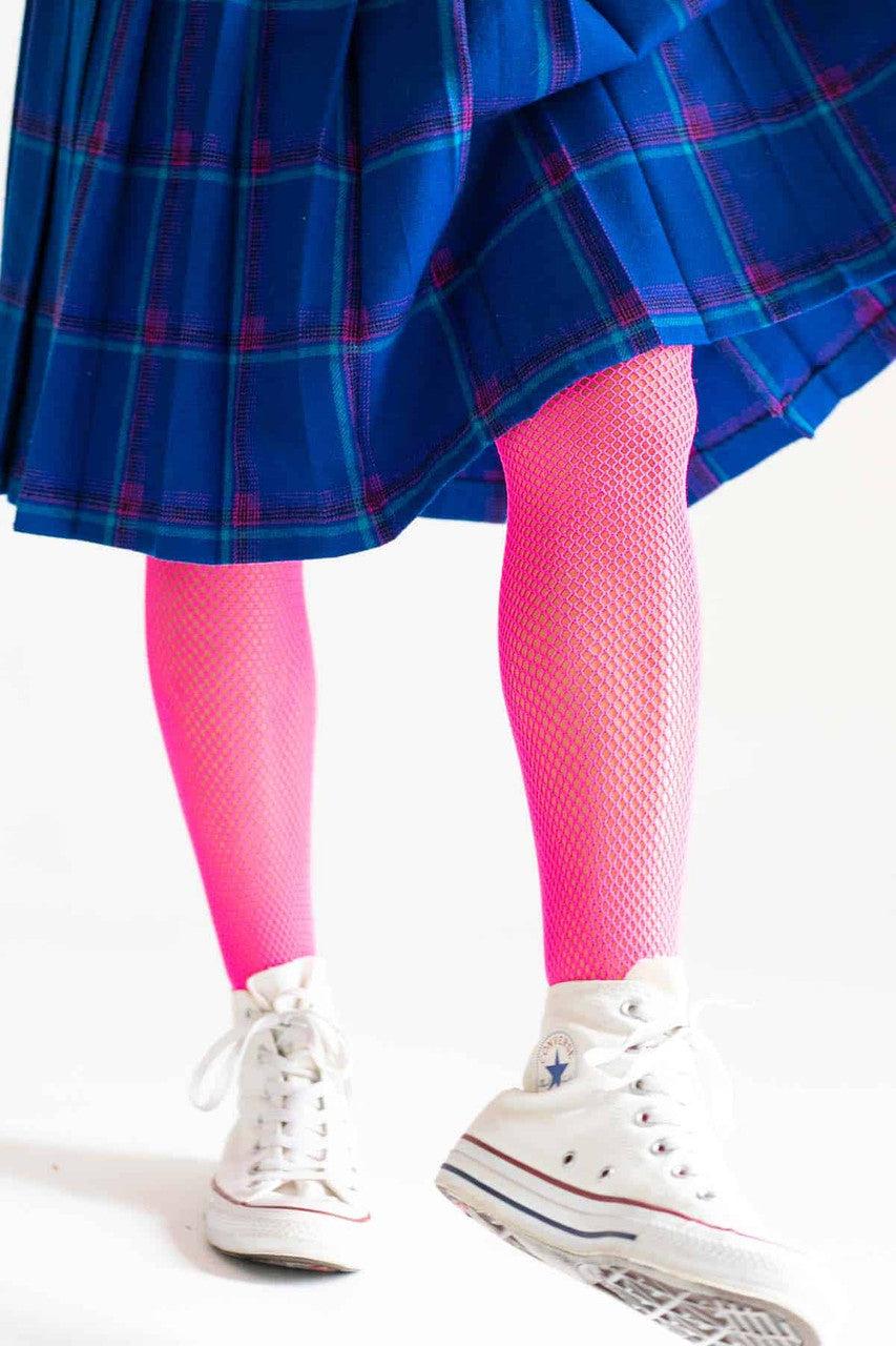 Neon Pink Fishnet Tights Product Image