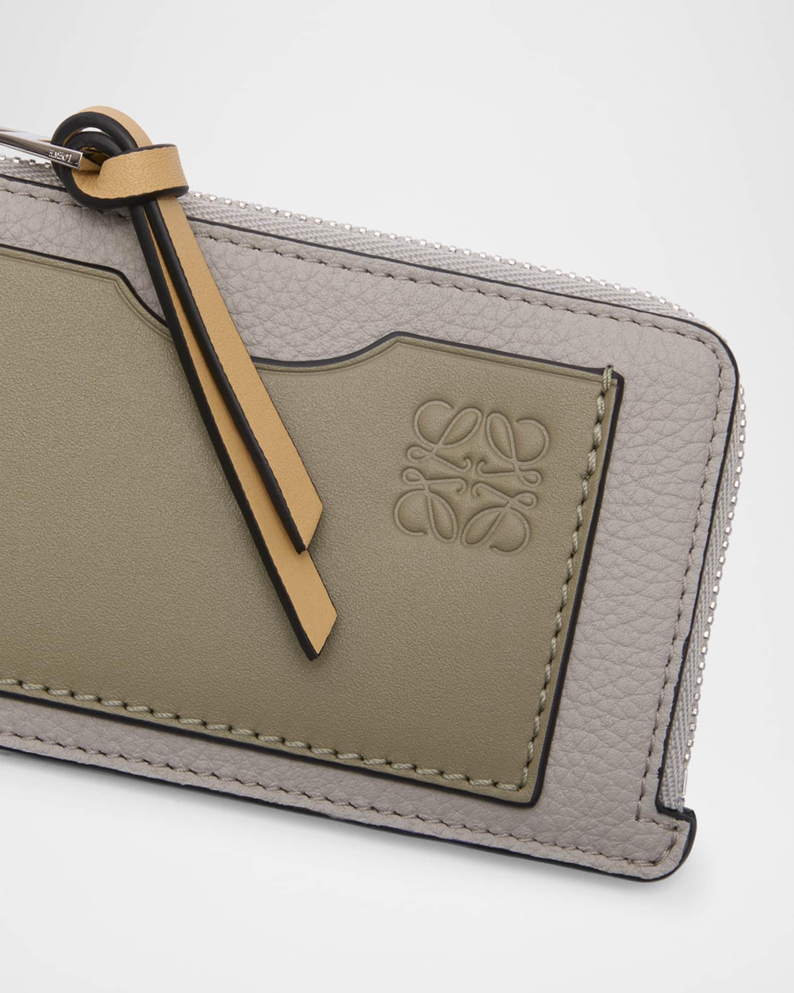 Coin Card Holder in Soft Grained Leather  Product Image