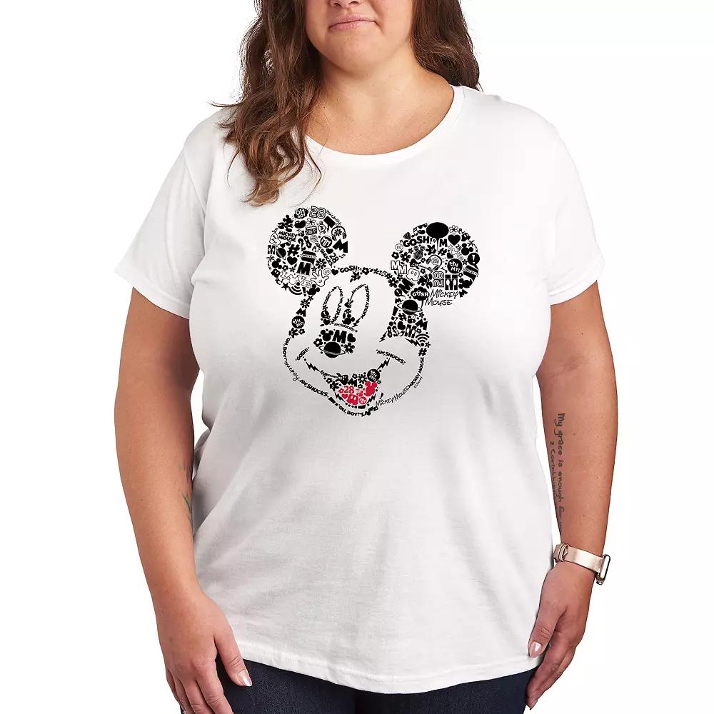 Disney's Mickey Mouse Plus Iconic Fill Graphic Tee, Women's,  Product Image