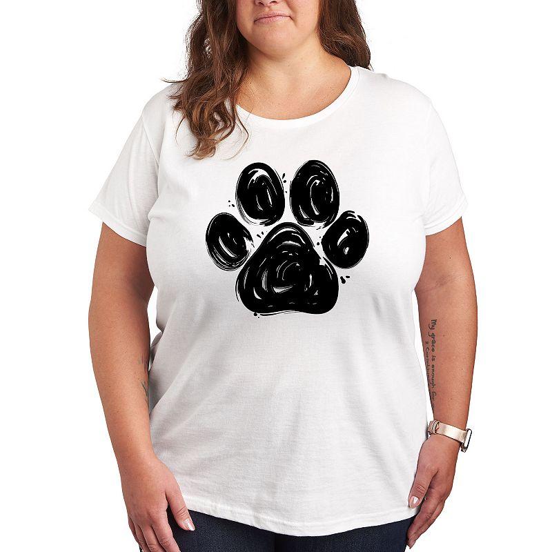 Plus Sketched Black Cats Graphic Tee, Women's,  Product Image