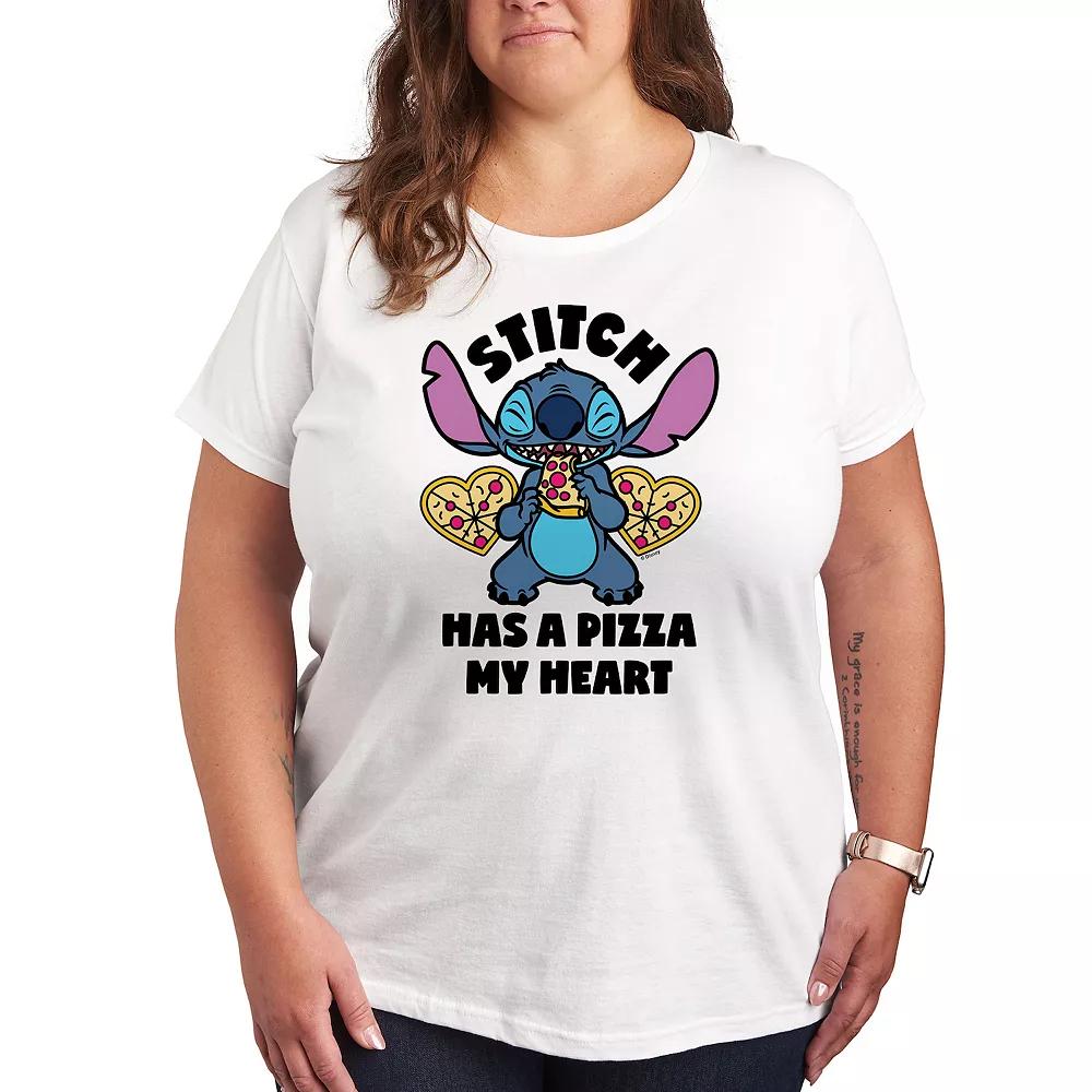 Disney's Lilo & Stitch Plus Pizza My Heart Graphic Tee, Women's,  Product Image